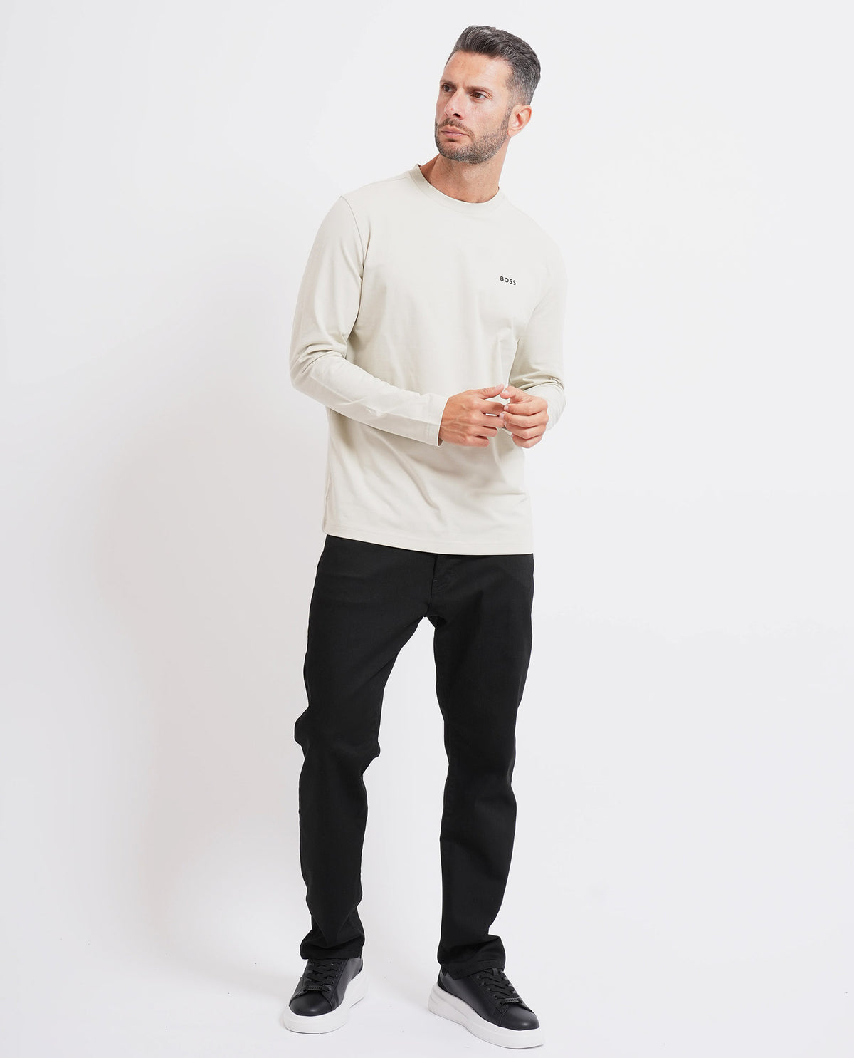 Maglia uomo di Boss in cotone elasticizzato 