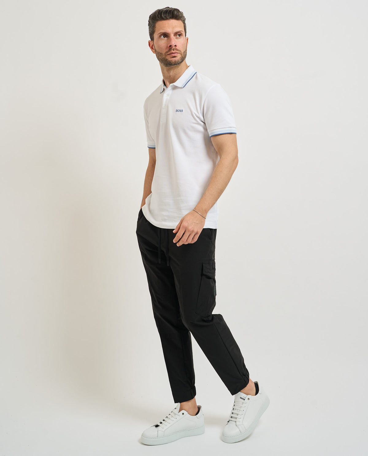 Pantaloni cargo uomo Boss affusolati 