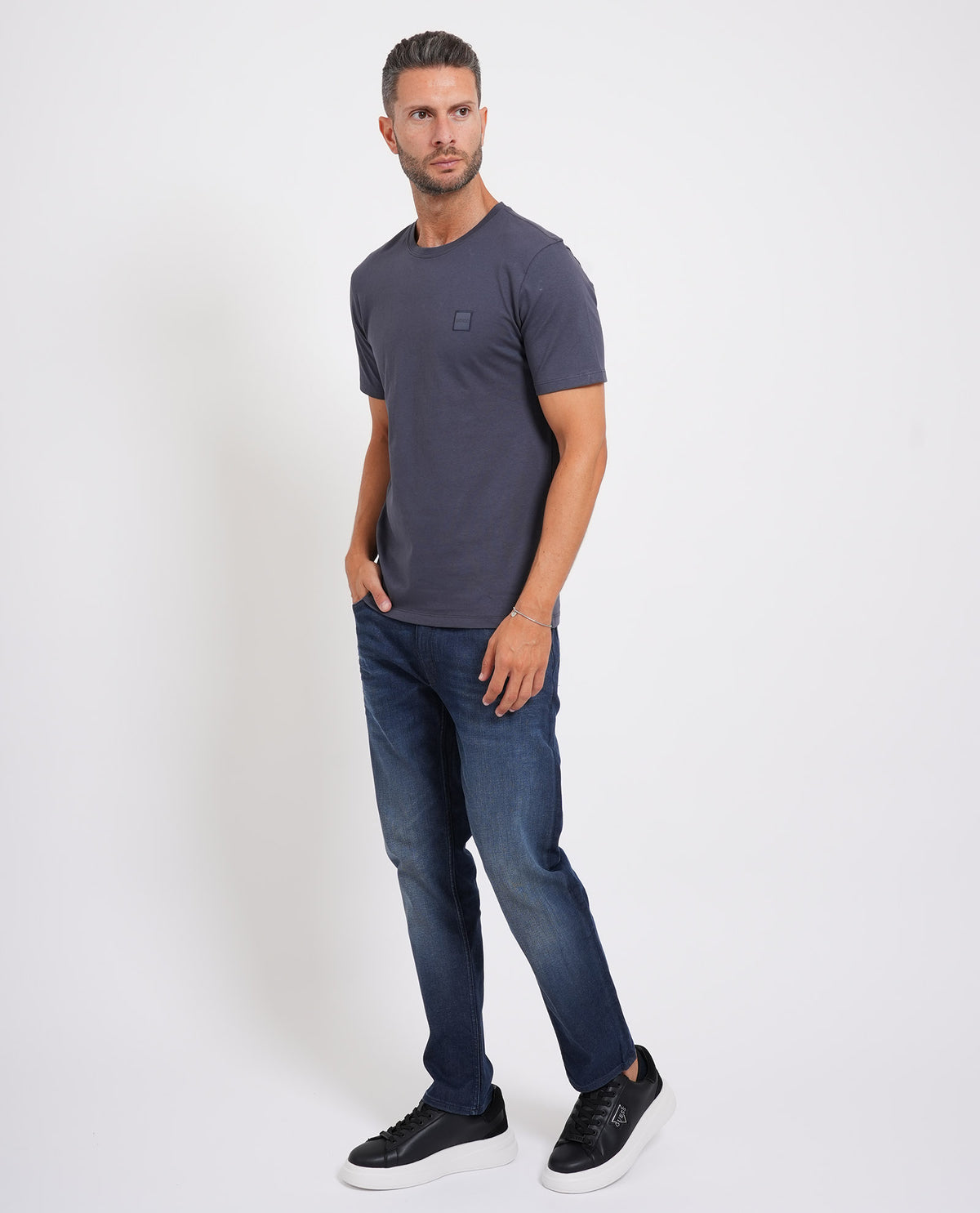 T-shirt Tales uomo di Boss in cotone traspirante<BR/> 