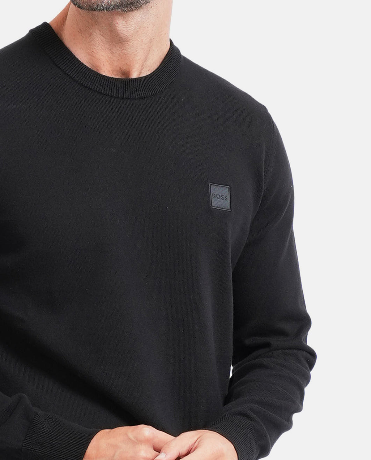 Maglione in misto cotone e cashmere Boss uomo 