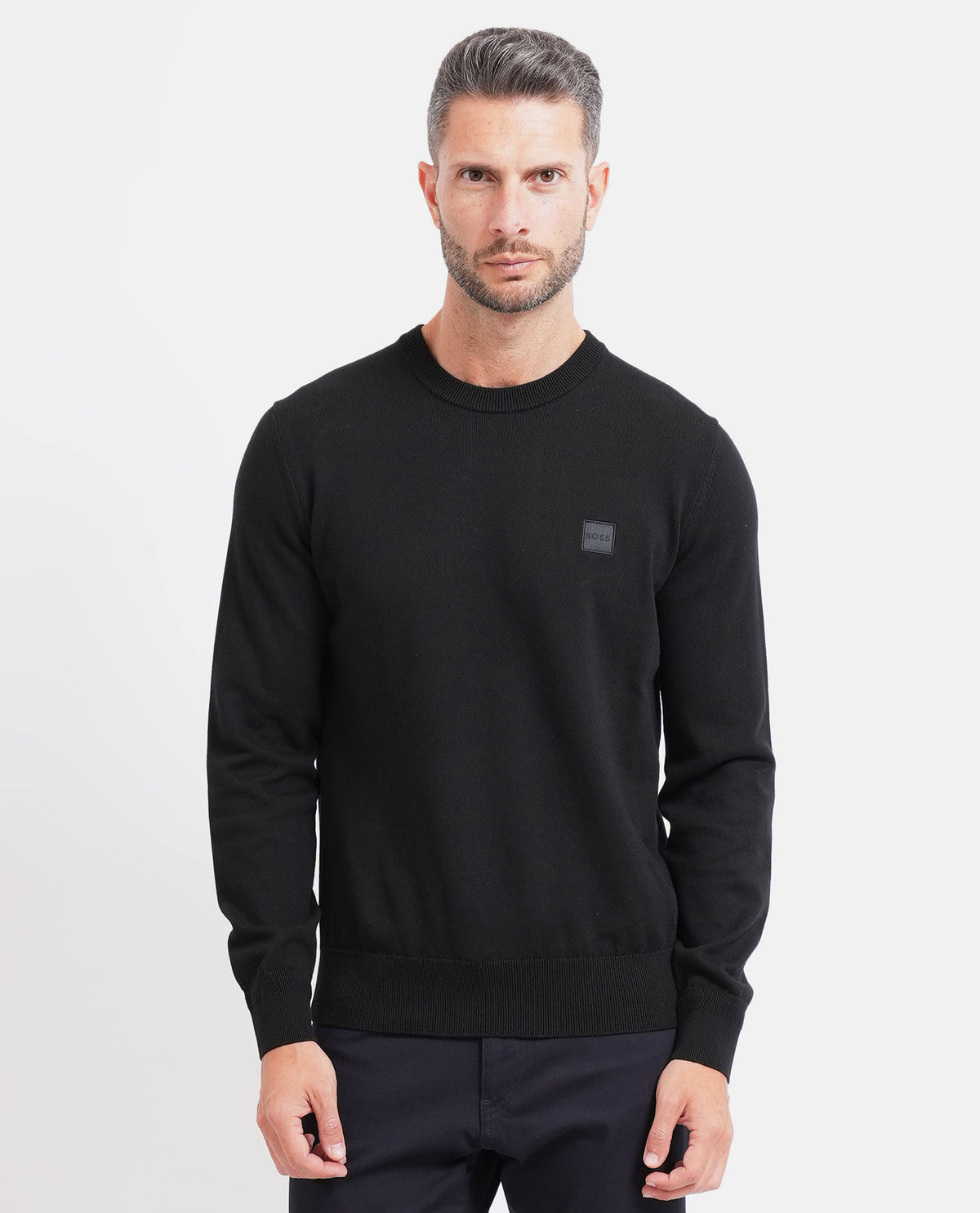 Maglione in misto cotone e cashmere Boss uomo 