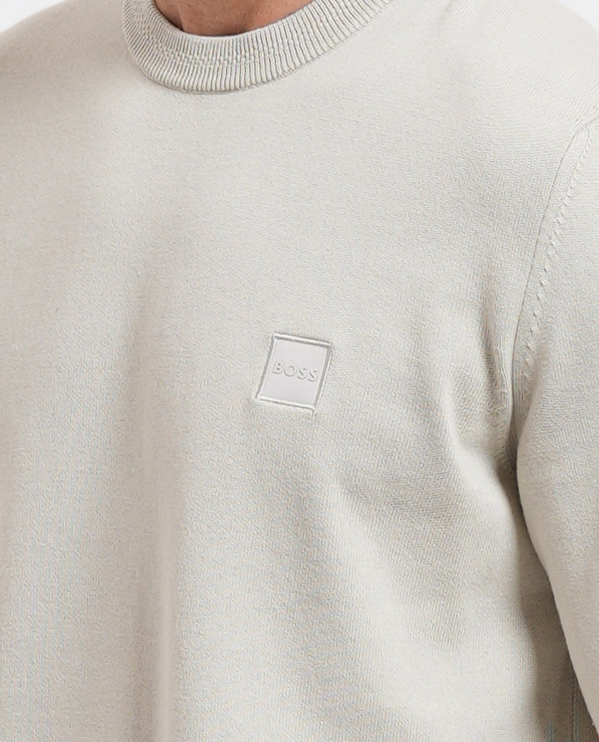 Maglione in misto cotone e cashmere Boss uomo 