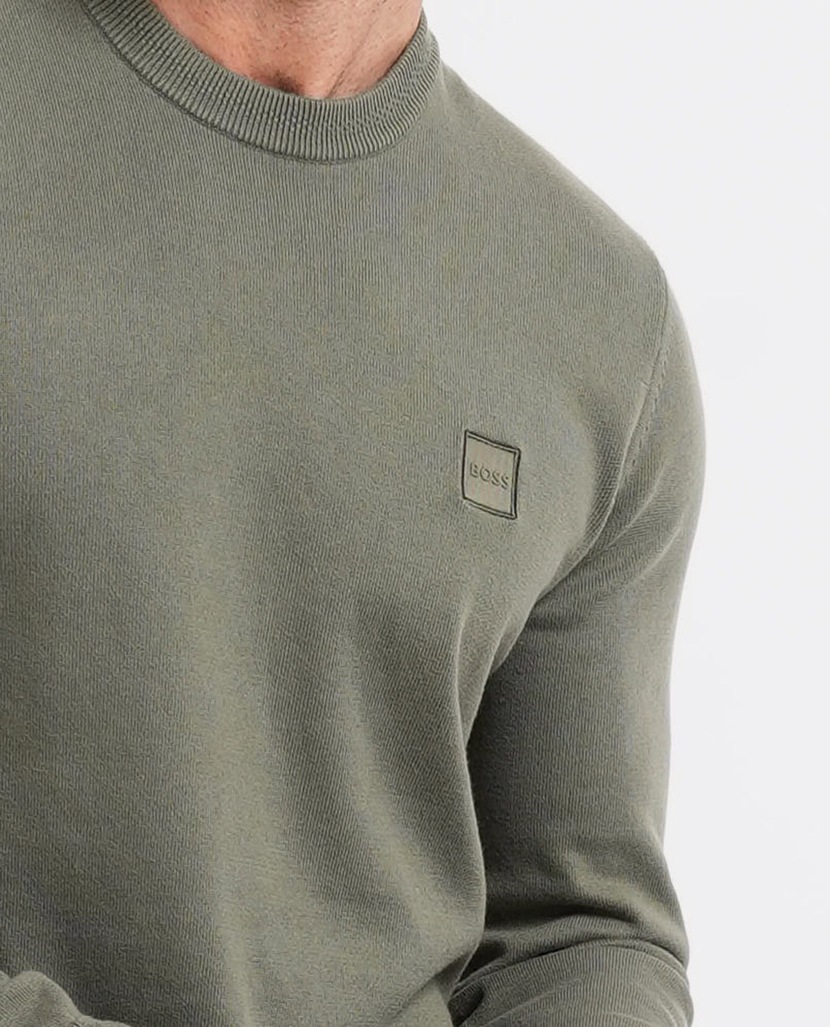 Maglione in misto cotone e cashmere Boss uomo 