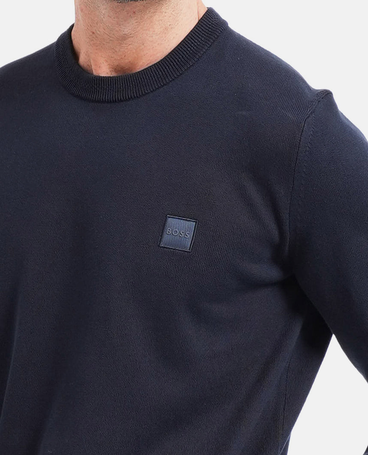 Maglione in misto cotone e cashmere Boss uomo 