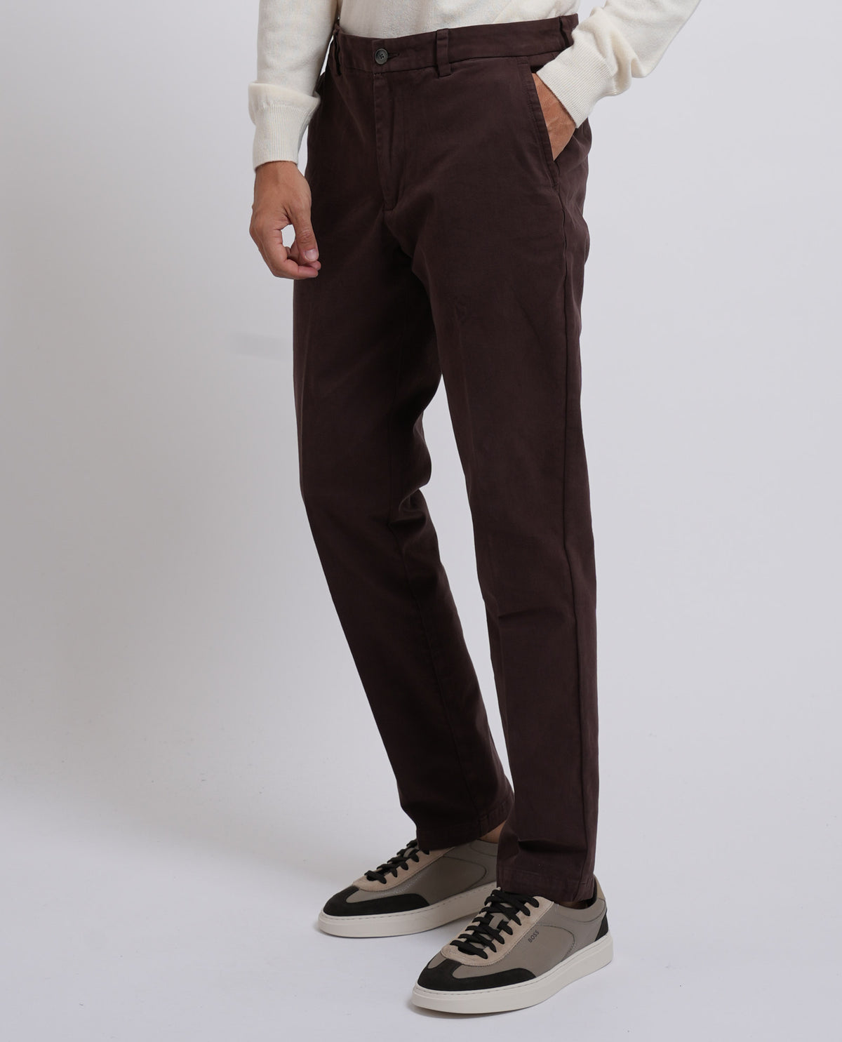 Pantaloni Kaiton uomo Boss in twill di cotone 