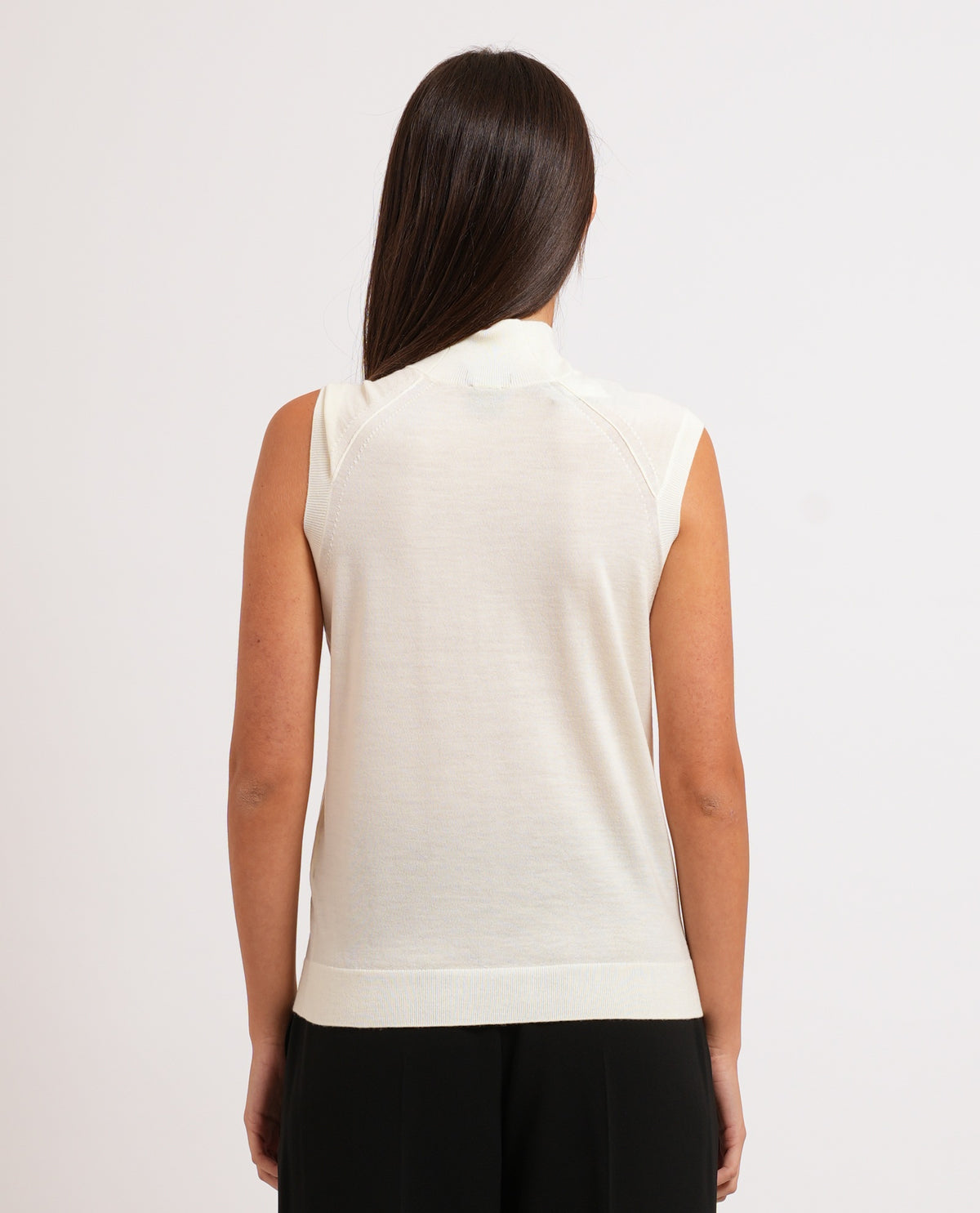 Maglione a lupetto donna Boss smanicato 