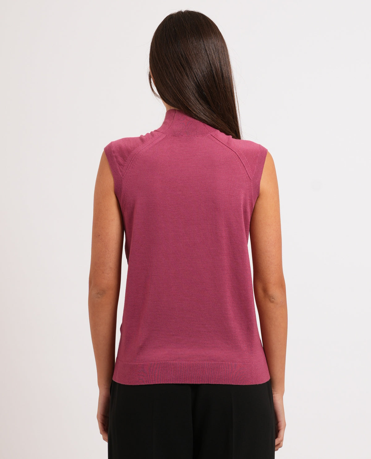 Maglione a lupetto donna Boss smanicato 