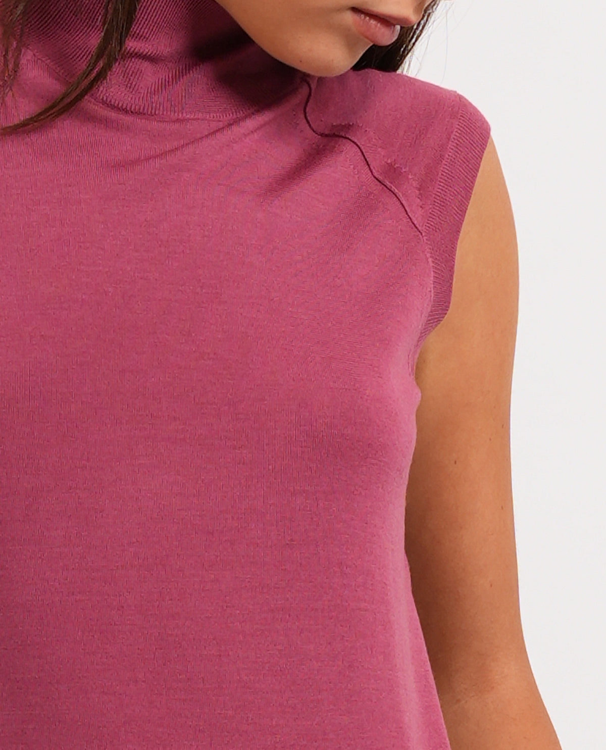 Maglione a lupetto donna Boss smanicato 