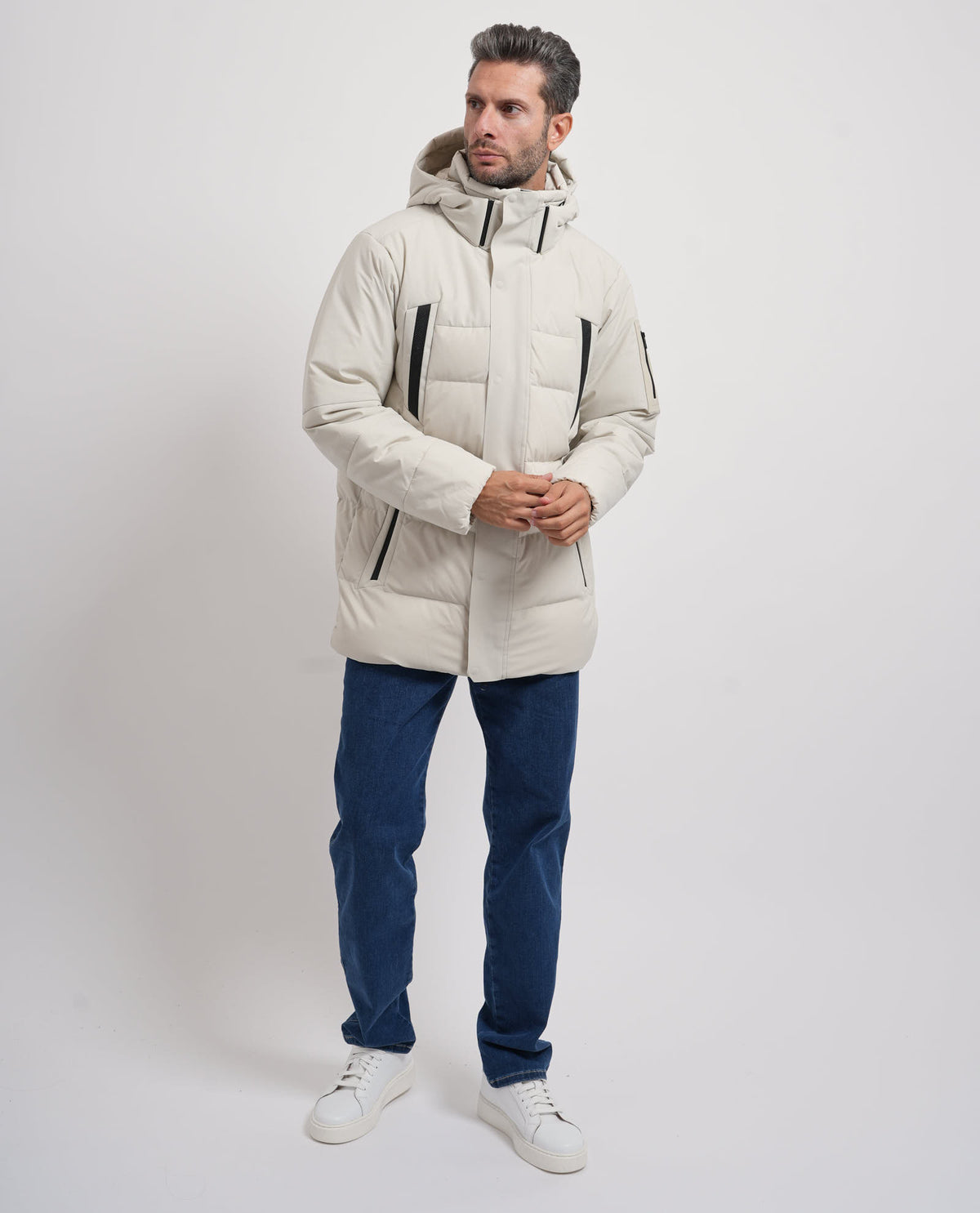 Parka uomo Boss in piumino d'oca 