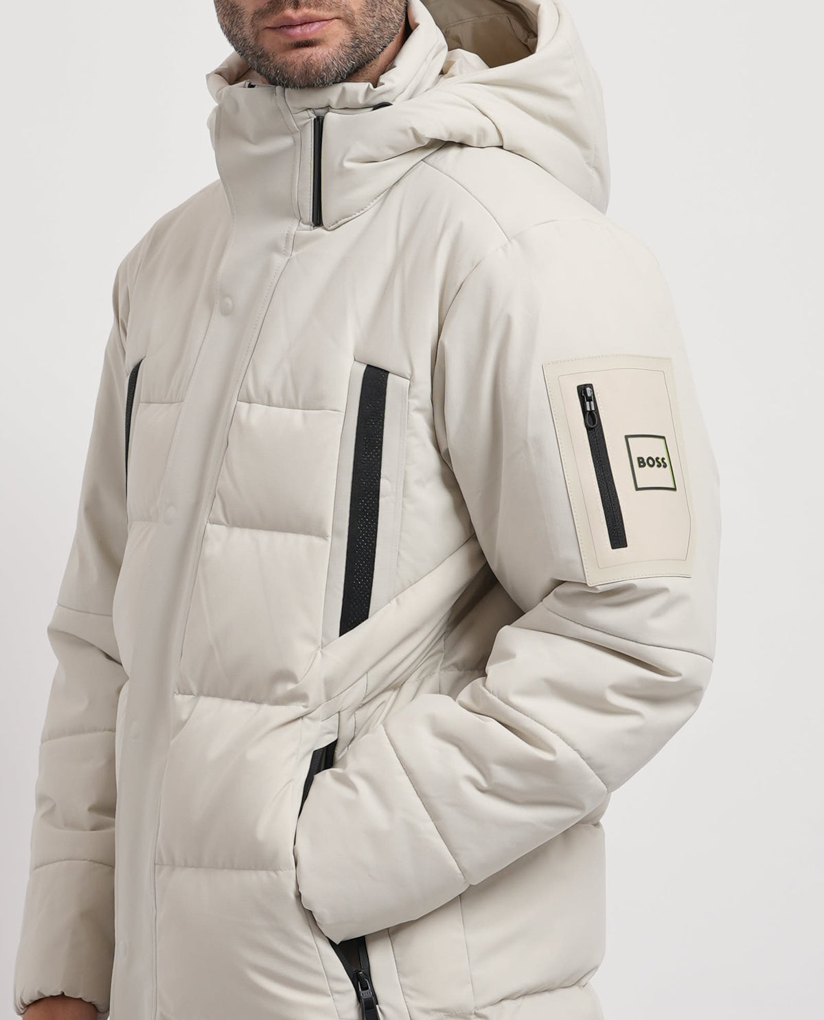 Parka uomo Boss in piumino d'oca 