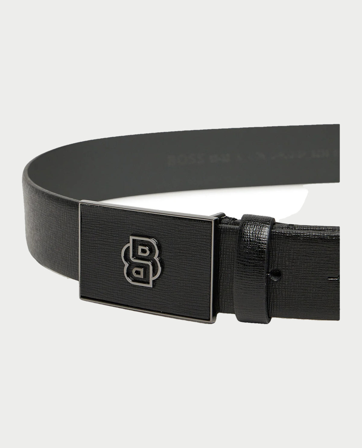 Cintura in pelle italiana Boss uomo con logo 