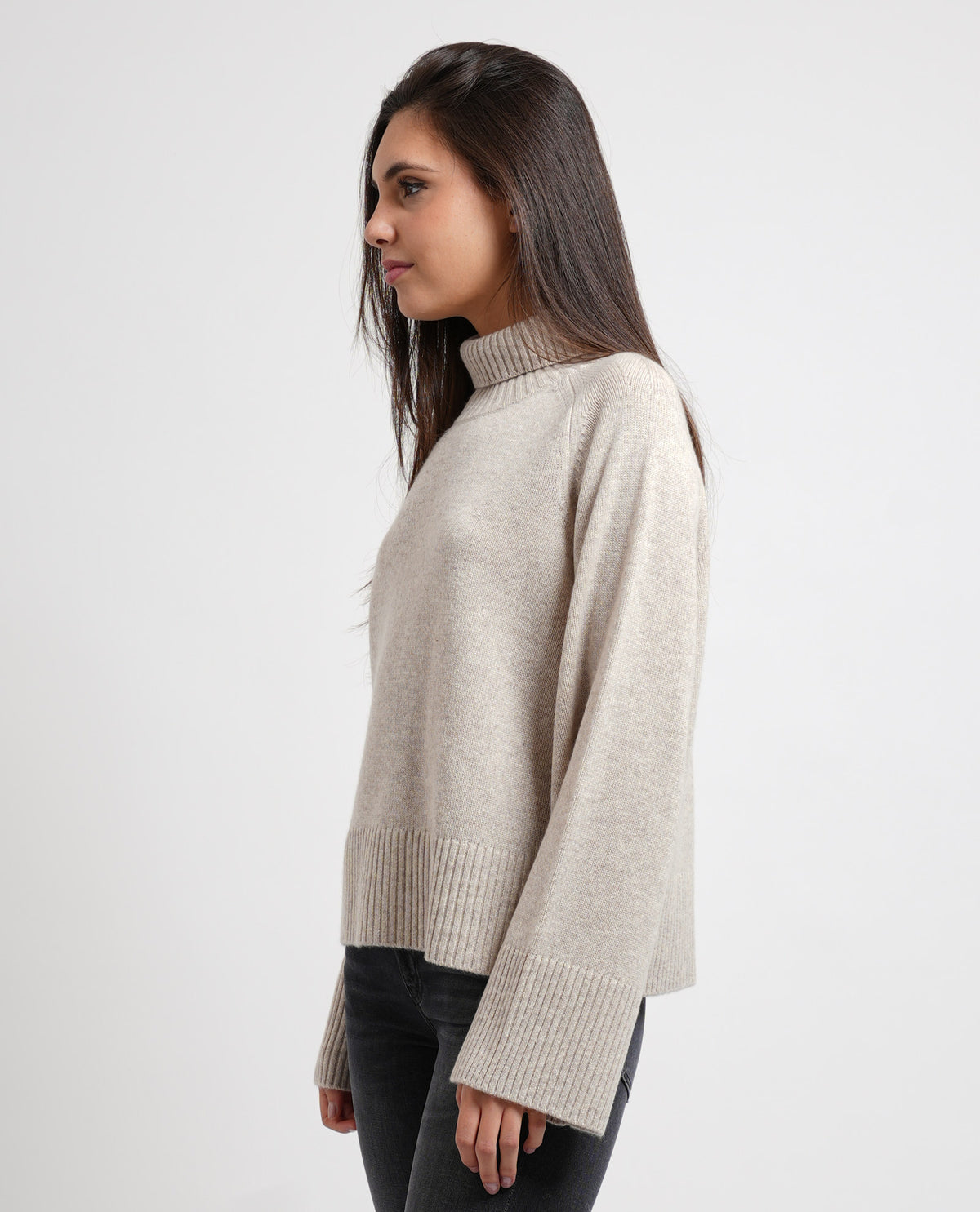Maglione donna Boss a collo alto in cashmere 