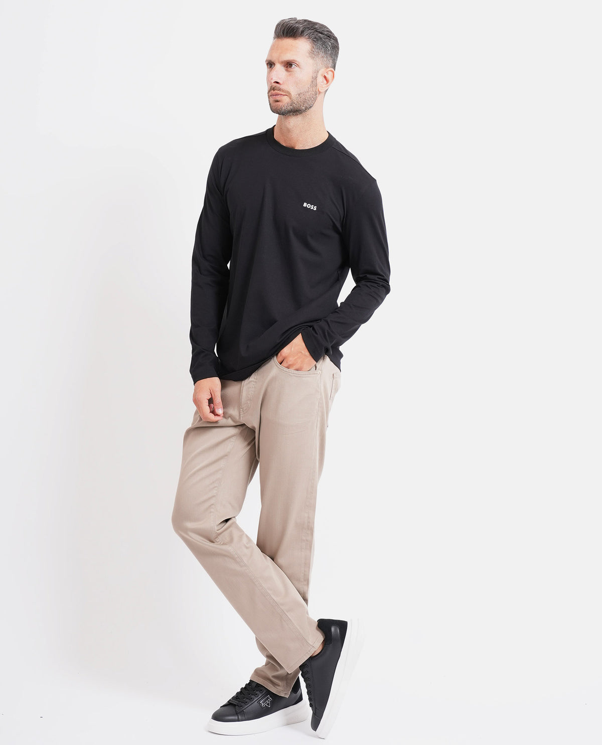 Pantaloni Delaware uomo Boss in twill 