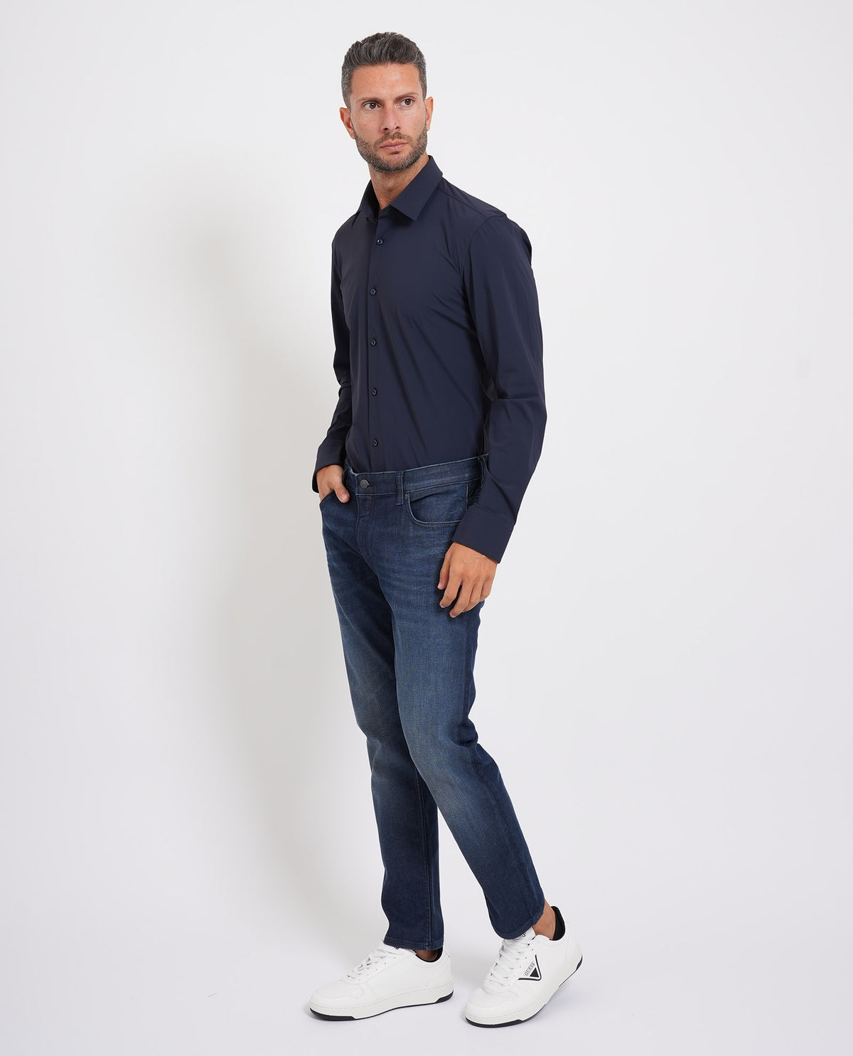 Camicia Hank uomo di Boss in jersey 