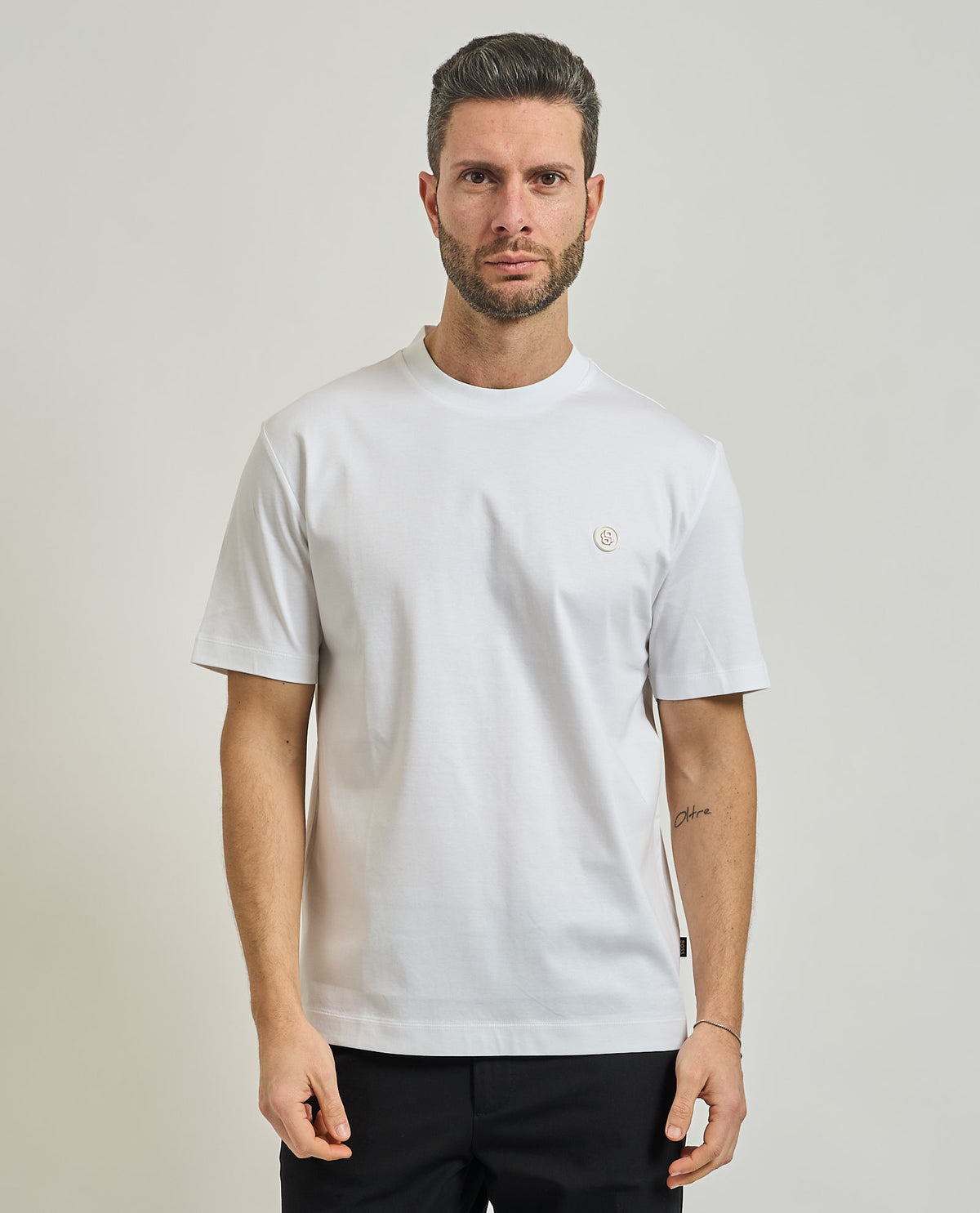 T-shirt Taut uomo di Boss in cotone mercerizzato 