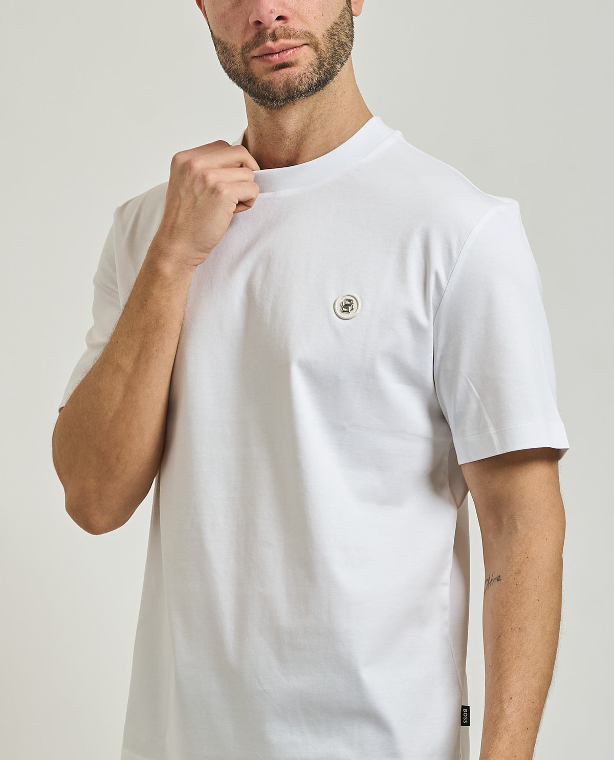 T-shirt Taut uomo di Boss in cotone mercerizzato 