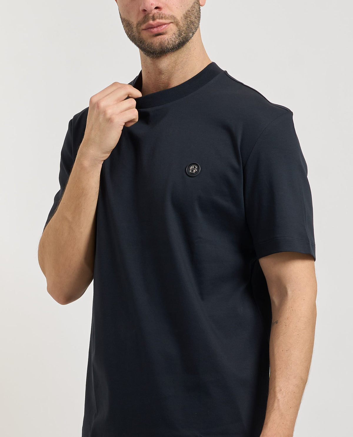 T-shirt Taut uomo di Boss in cotone mercerizzato 