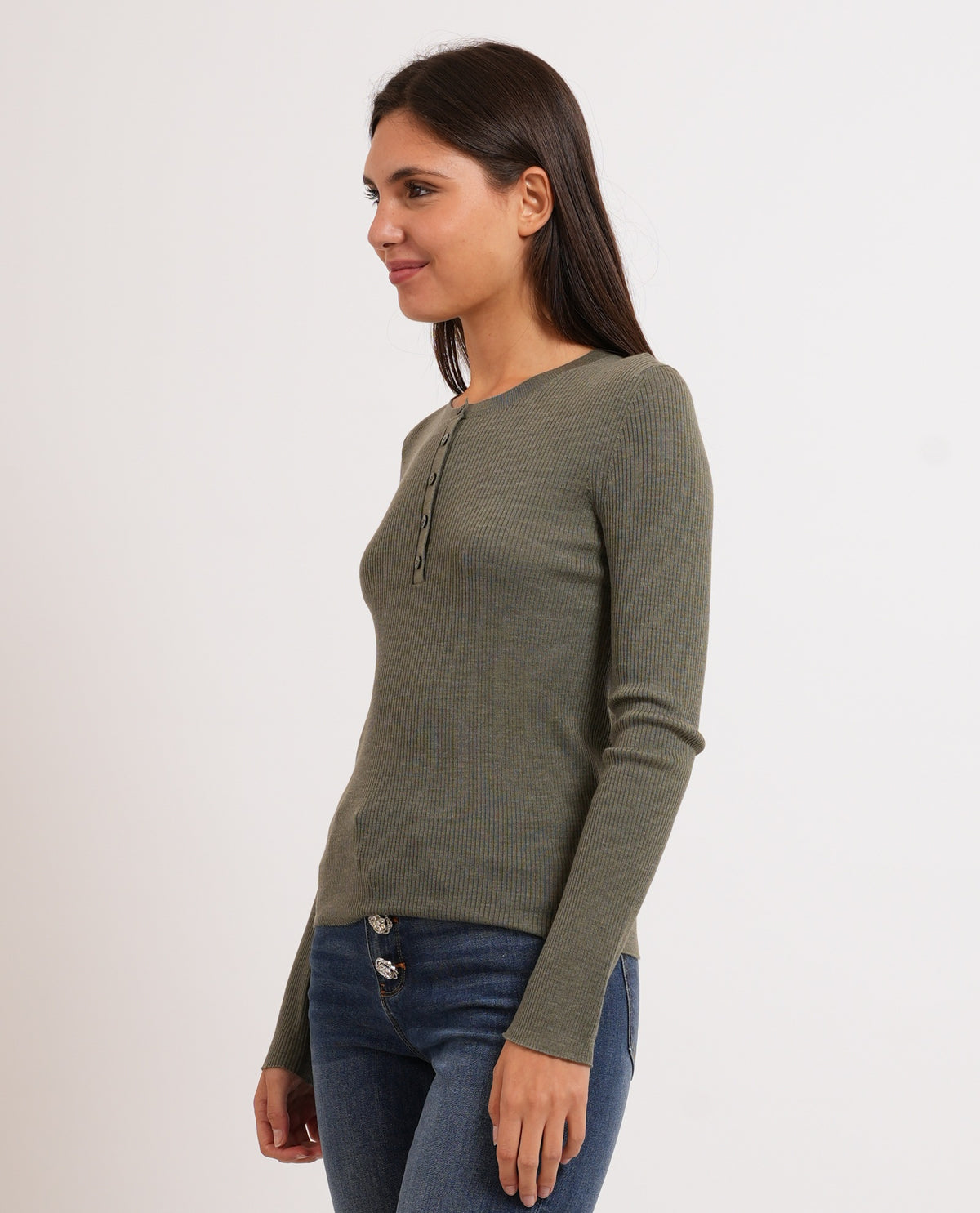 Maglione in lana Boss donna con bottoni 