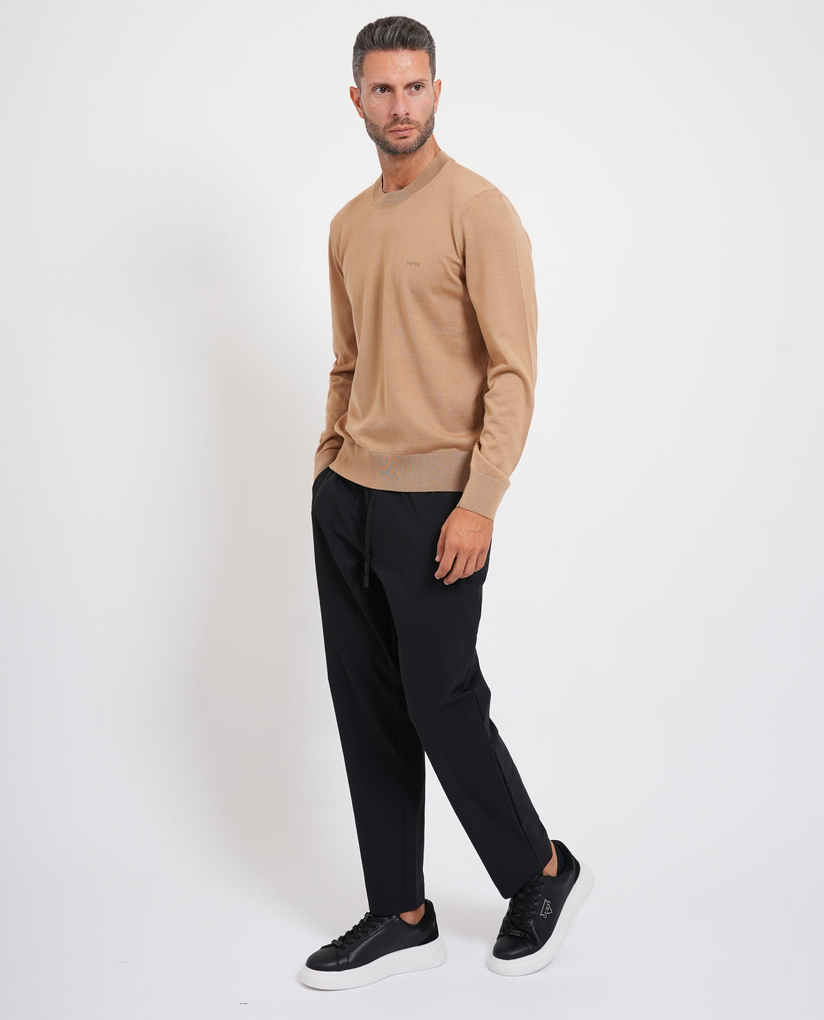 Pantaloni uomo Boss con elastico e coulisse in vita 