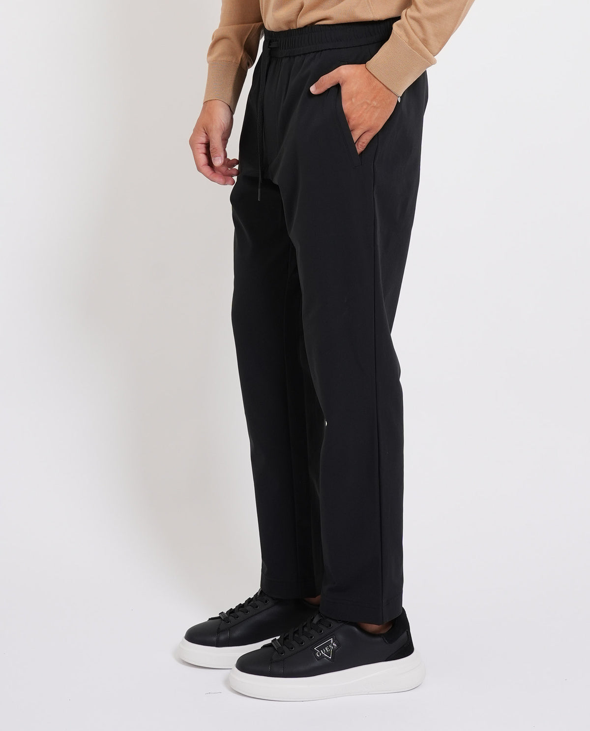 Pantaloni uomo Boss con elastico e coulisse in vita 