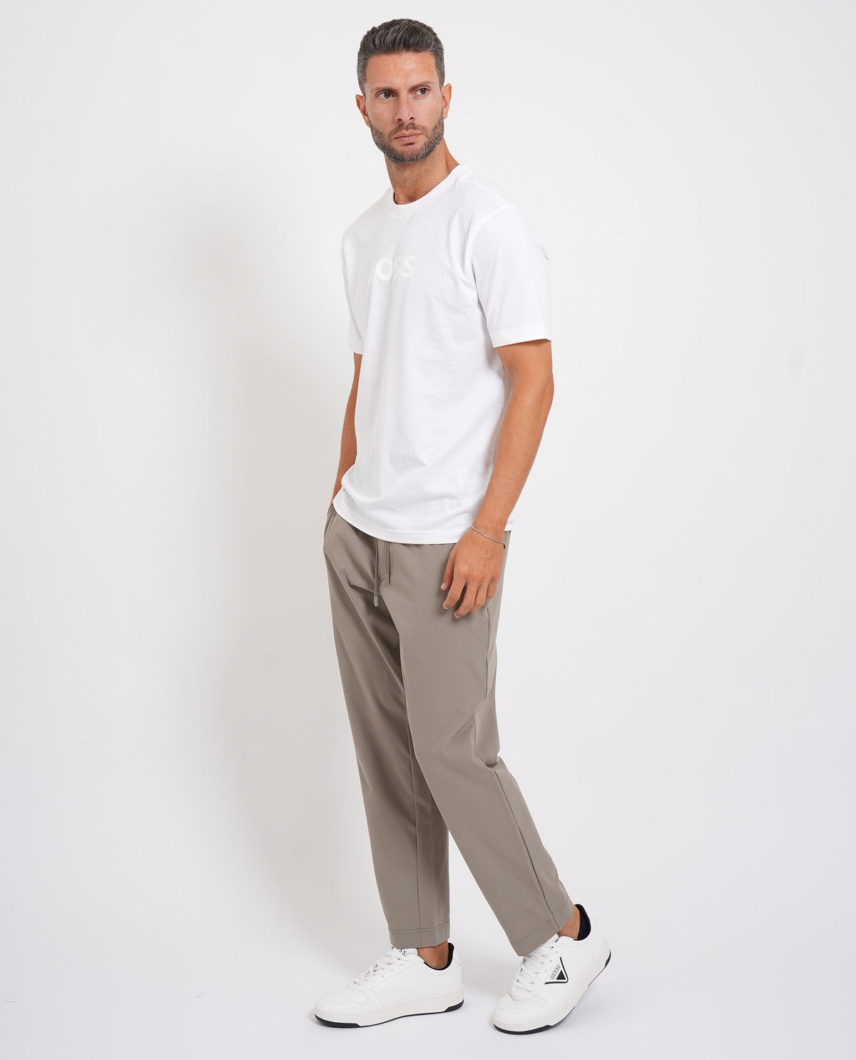 Pantaloni uomo Boss con elastico e coulisse in vita<BR/> 