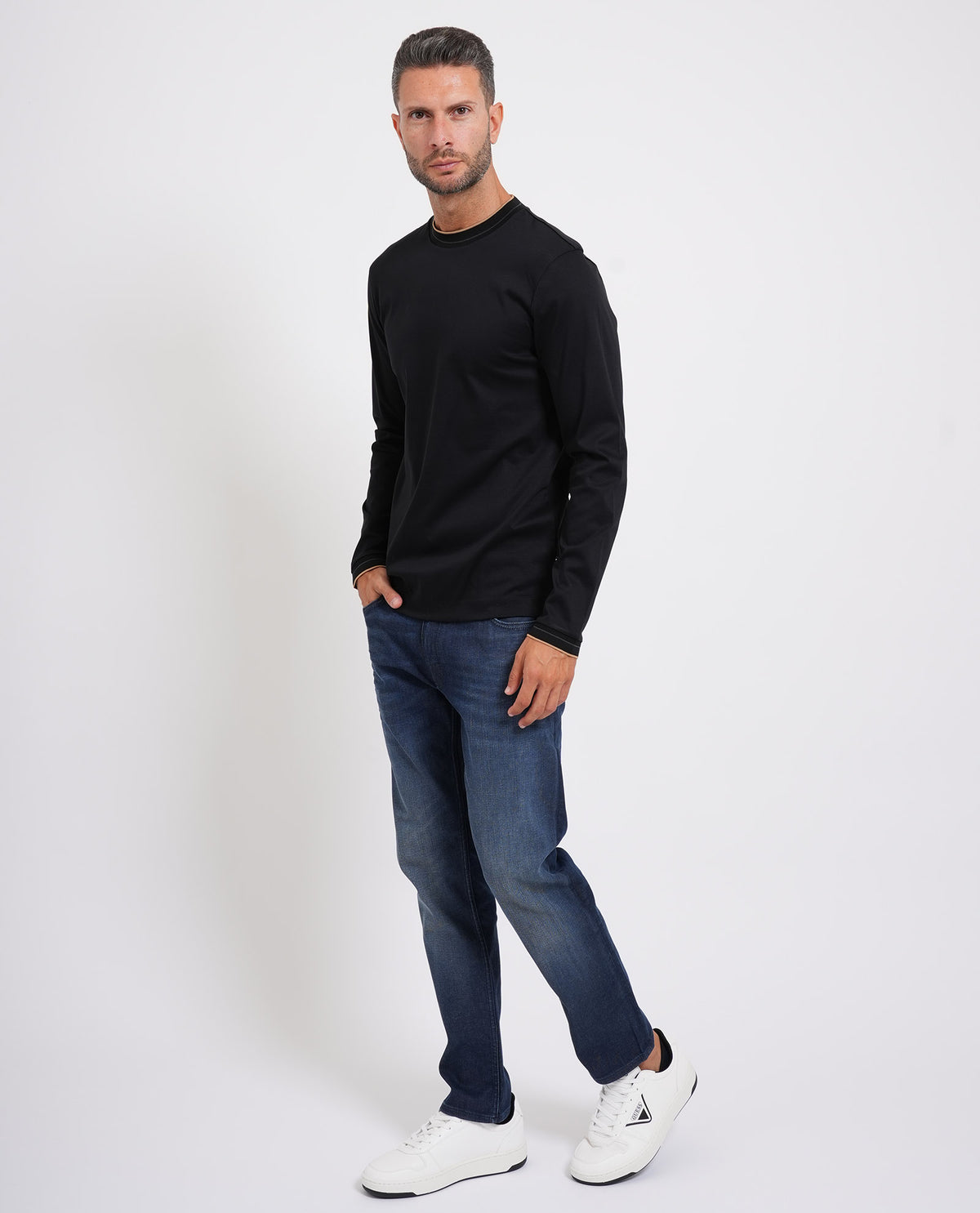 Jeans uomo Boss slim fit in lavaggio scuro 