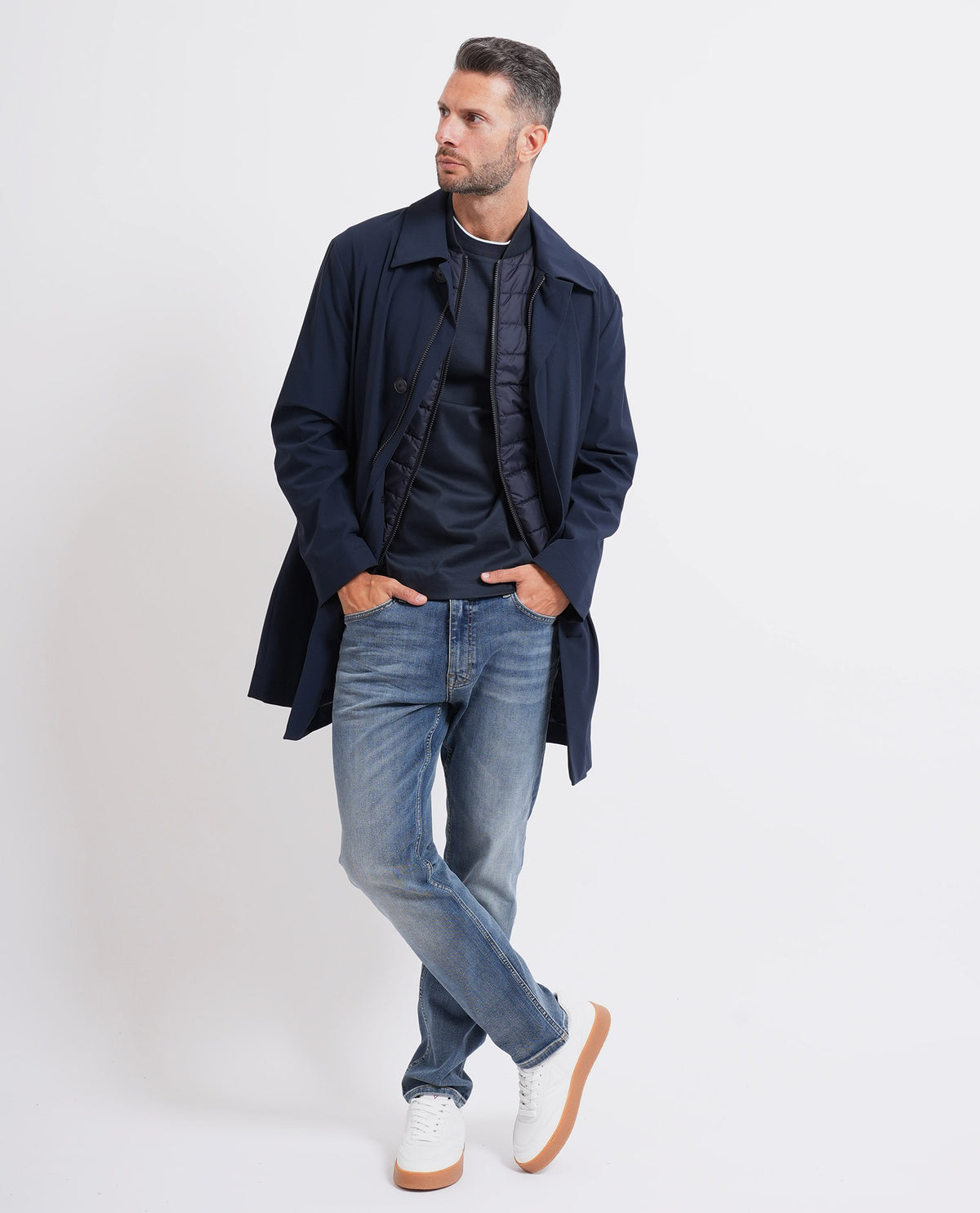 Cappotto uomo di Boss con gilet trapuntato 