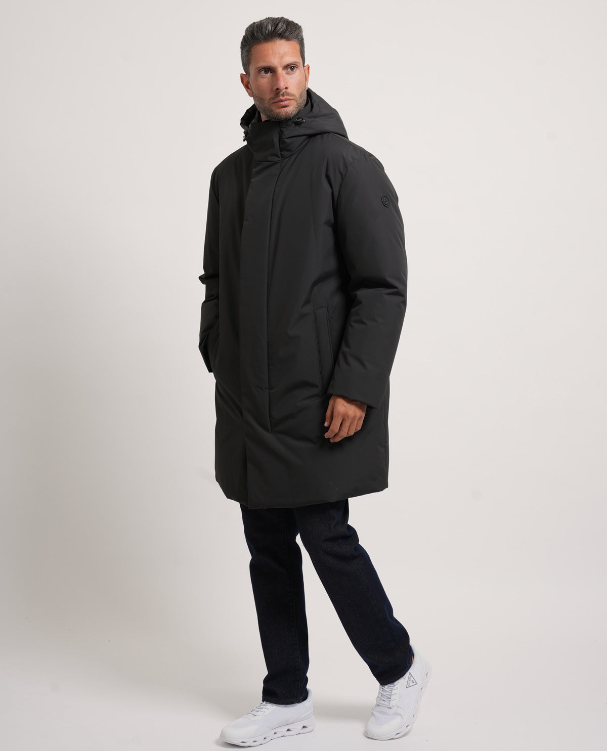 Piumino uomo Boss idrorepellente con cappuccio 