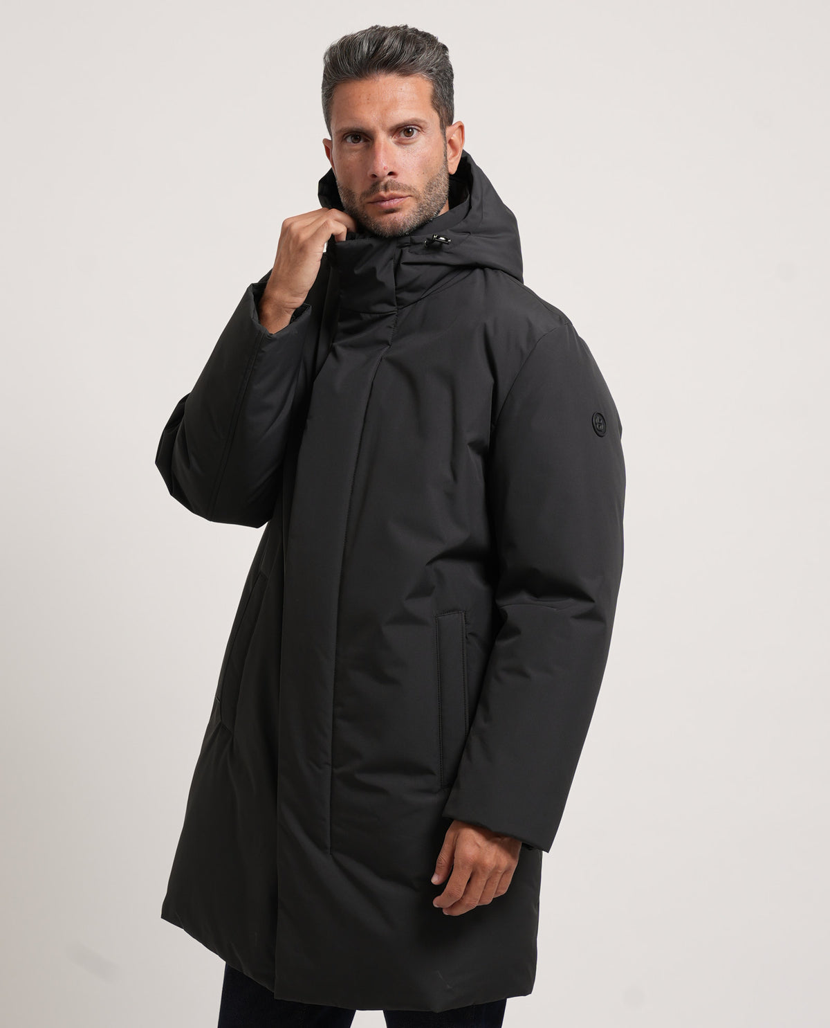 Piumino uomo Boss idrorepellente con cappuccio 