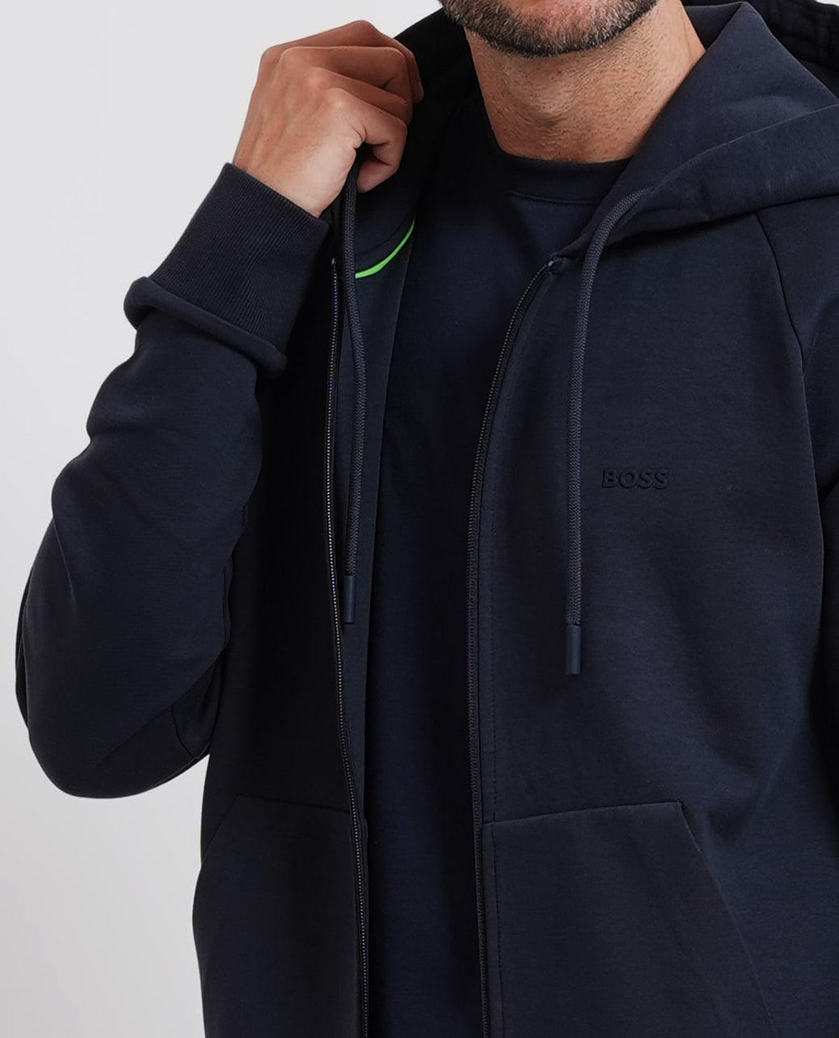 Felpa uomo Boss fullzip con cappuccio 