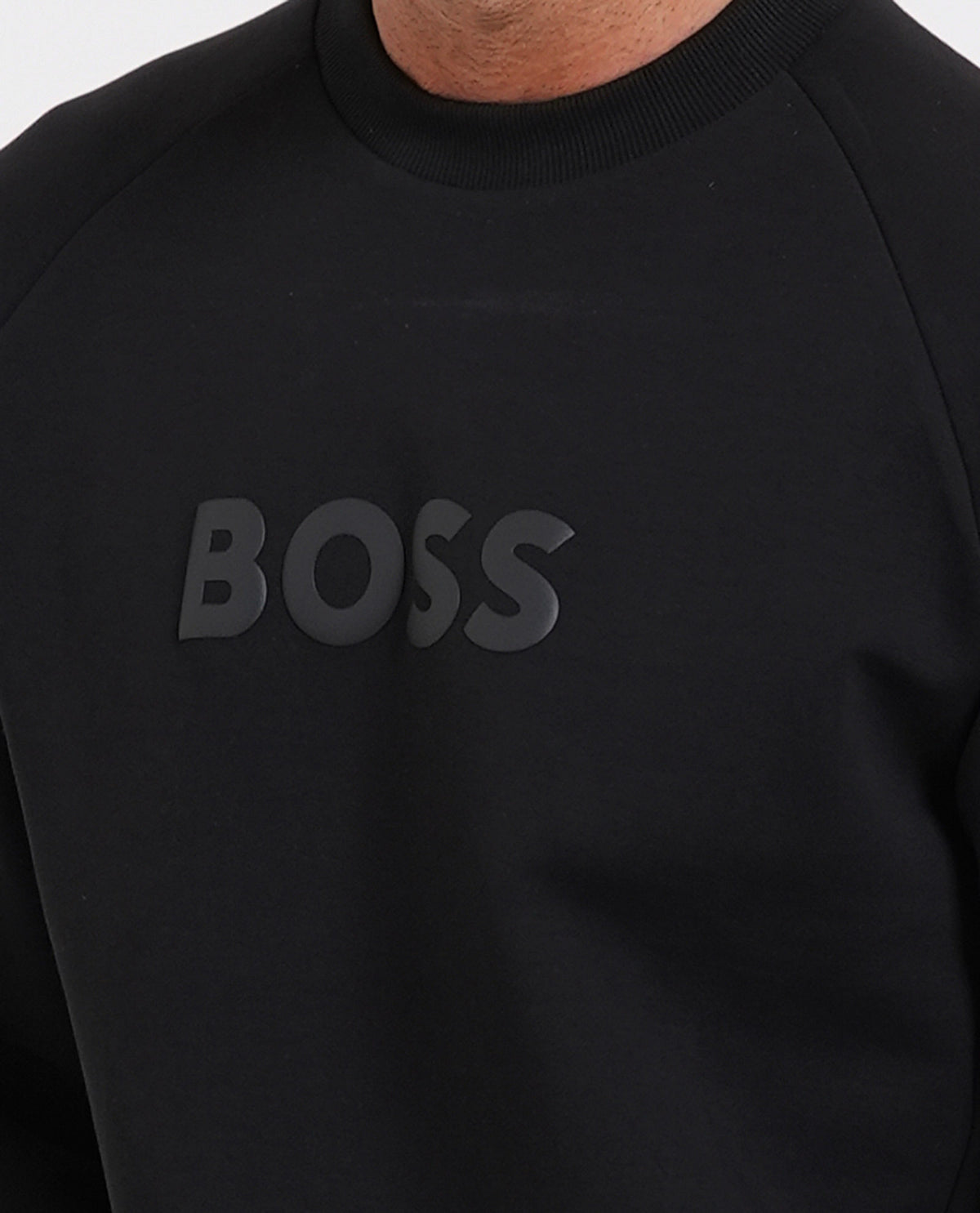 Felpa girocollo Boss uomo con logo<BR/> 