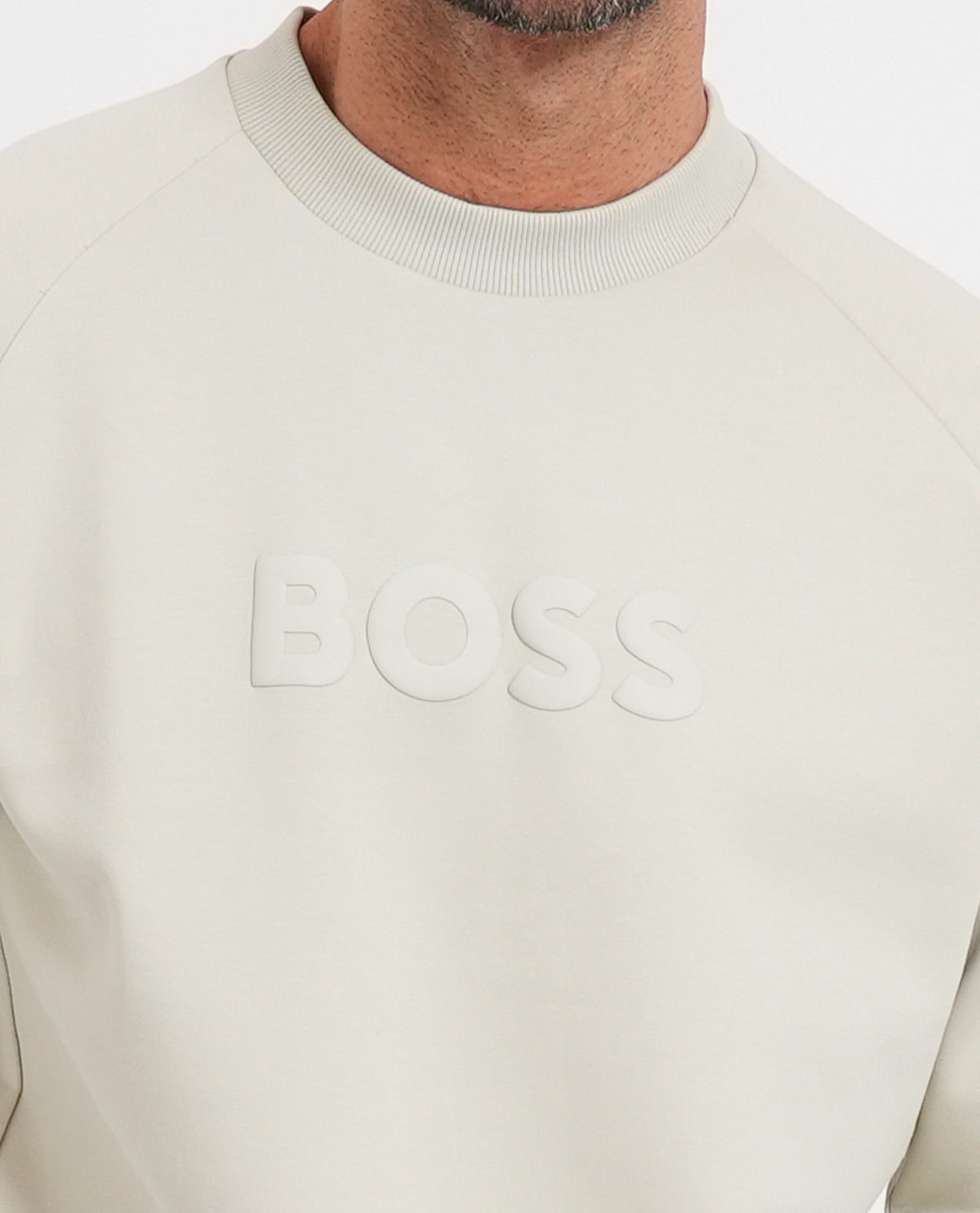 Felpa girocollo Boss uomo con logo<BR/> 