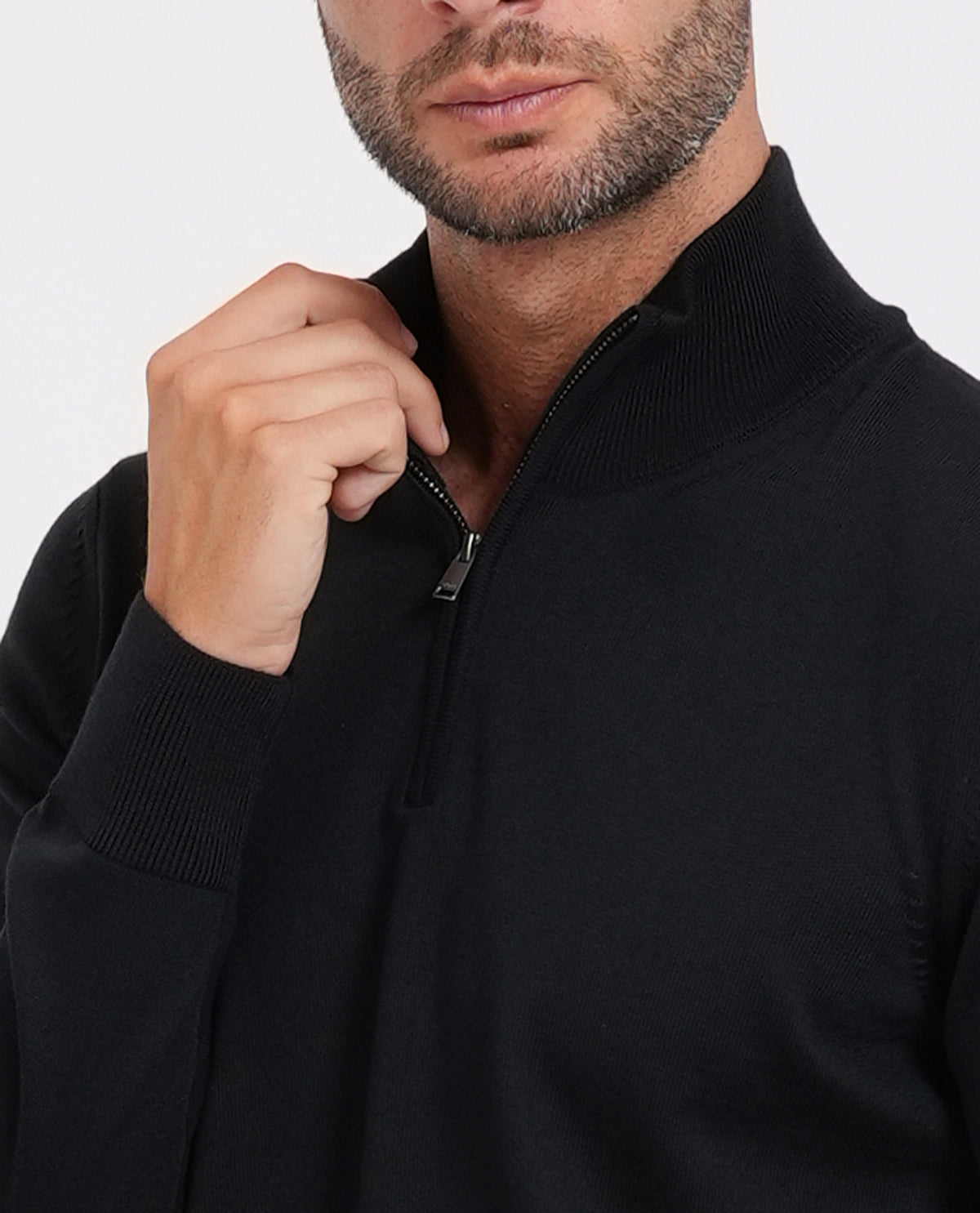 Maglione uomo Boss con mezza zip 