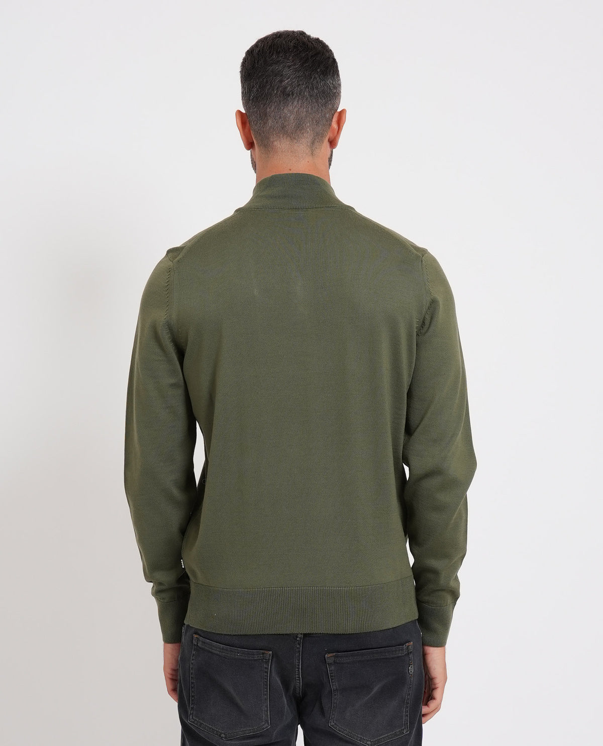 Maglione uomo Boss con mezza zip 