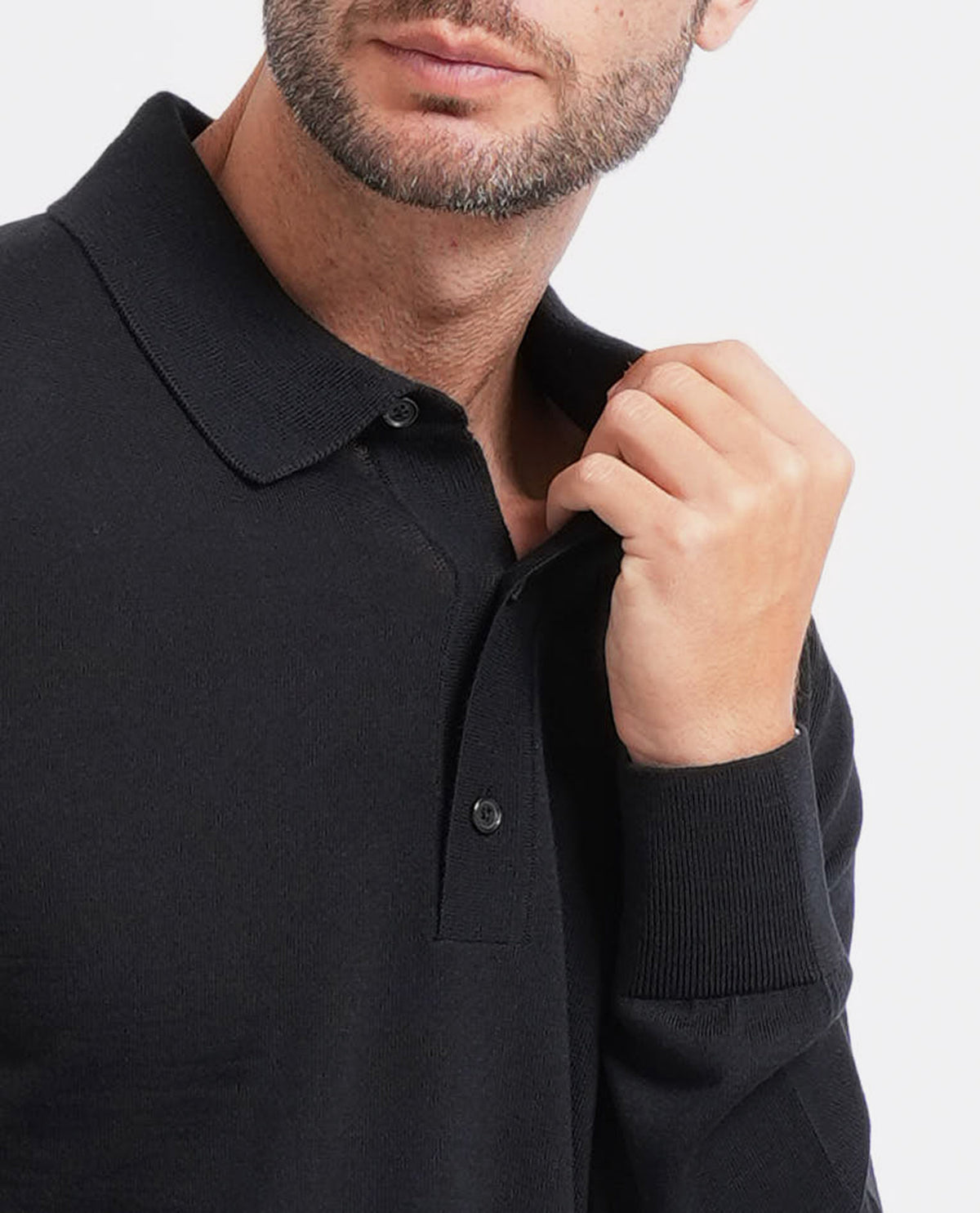 Polo uomo Boss in maglia di lana merino 