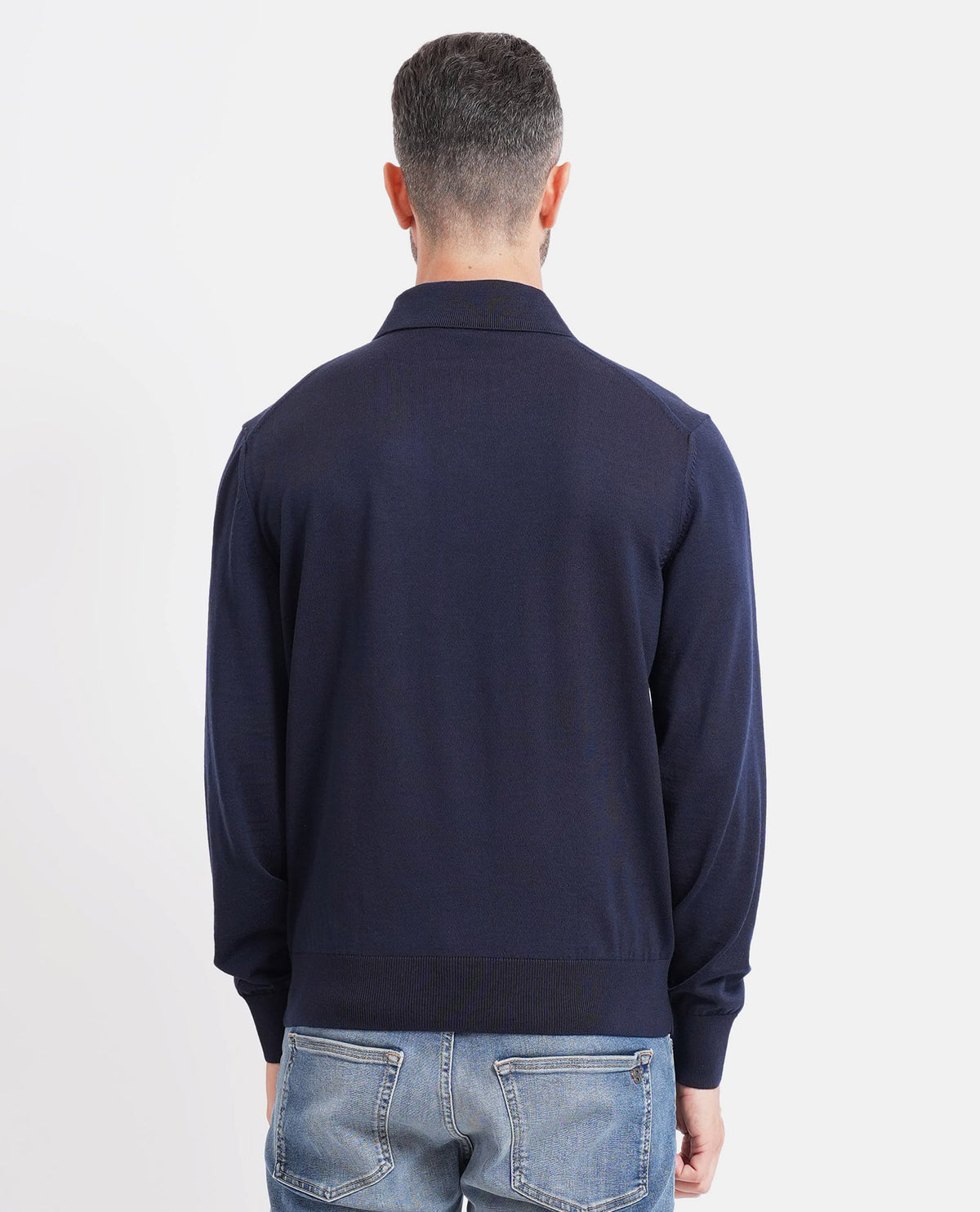 Polo uomo Boss in maglia di lana merino 