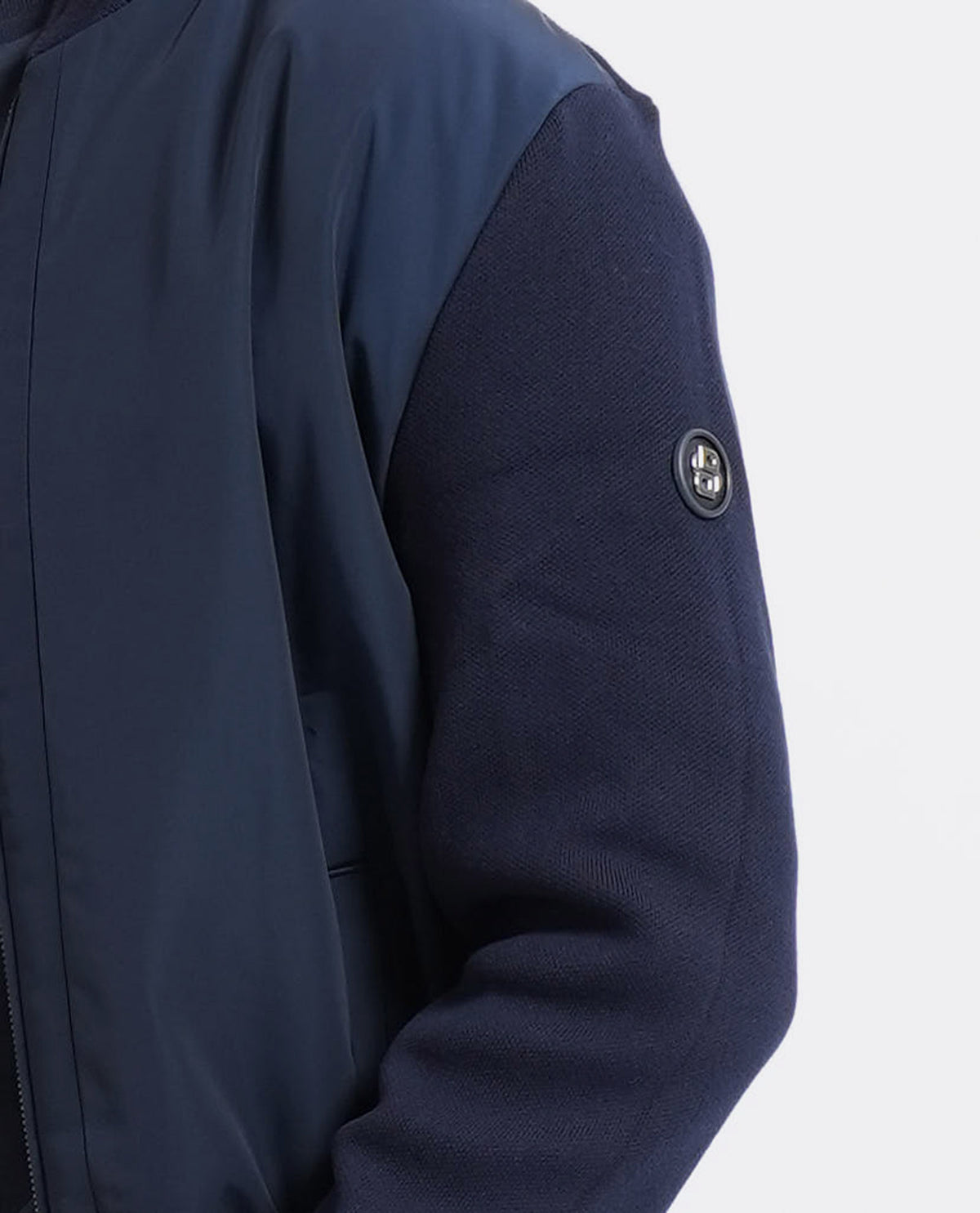 Giubbotto ibrido in maglia di cotone Boss uomo 