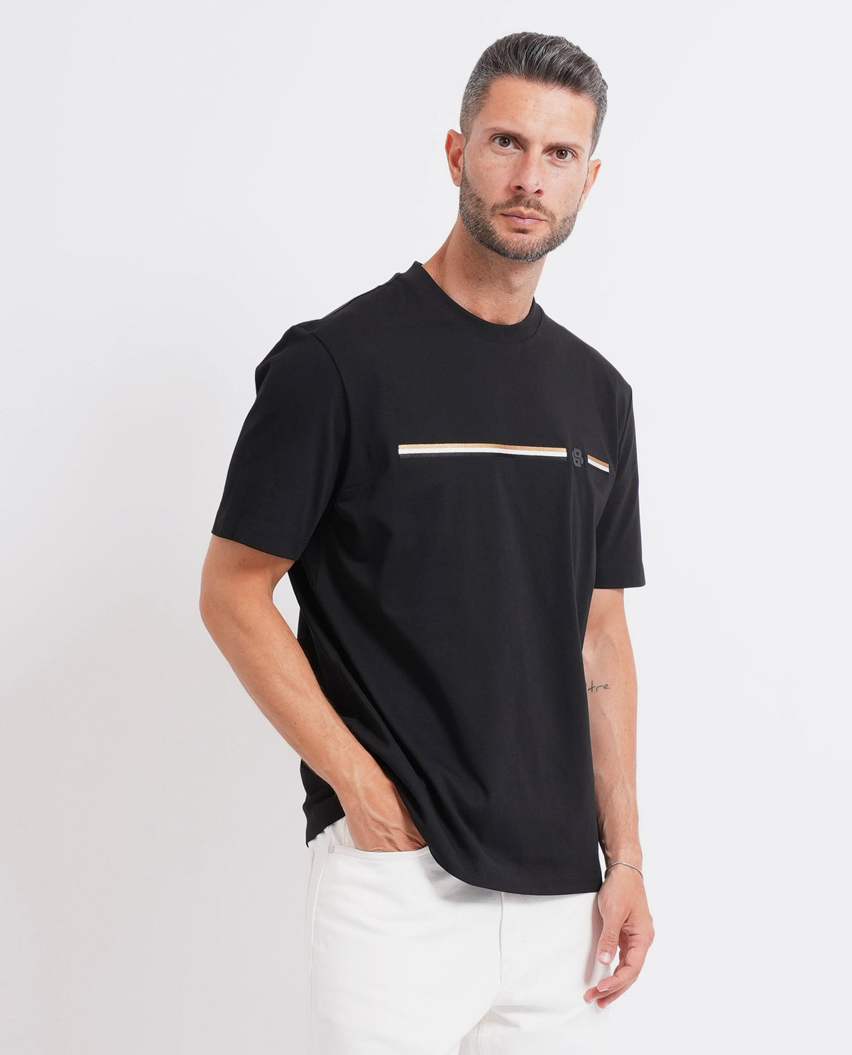T-shirt girocollo Boss uomo in cotone 