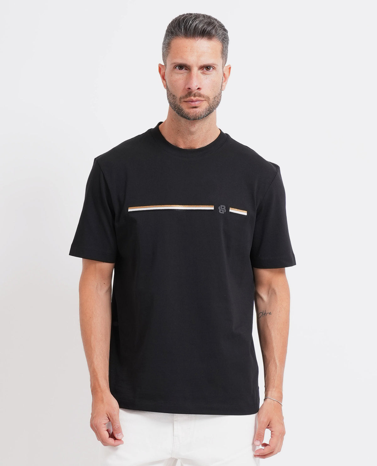 T-shirt girocollo Boss uomo in cotone 