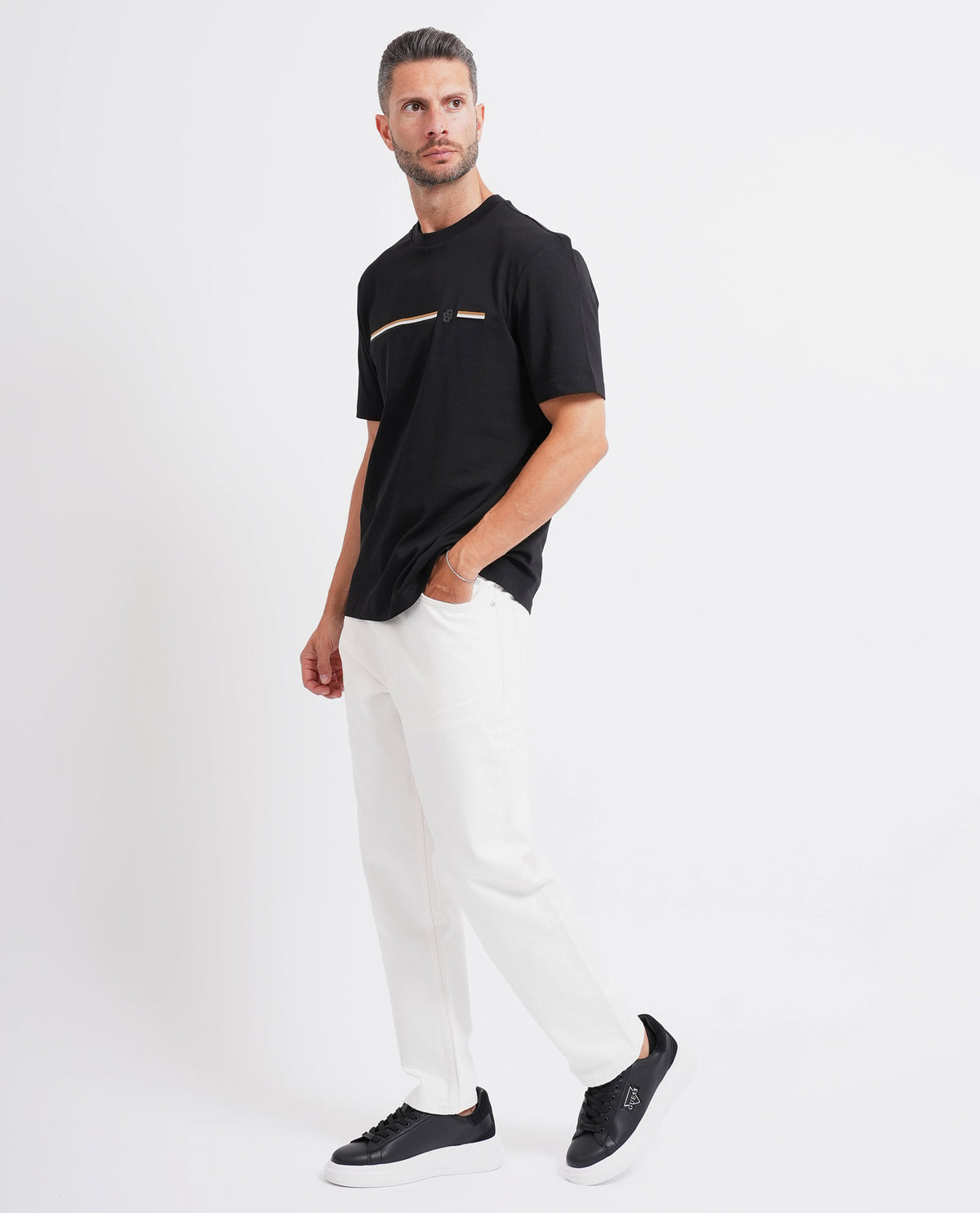 T-shirt girocollo Boss uomo in cotone 