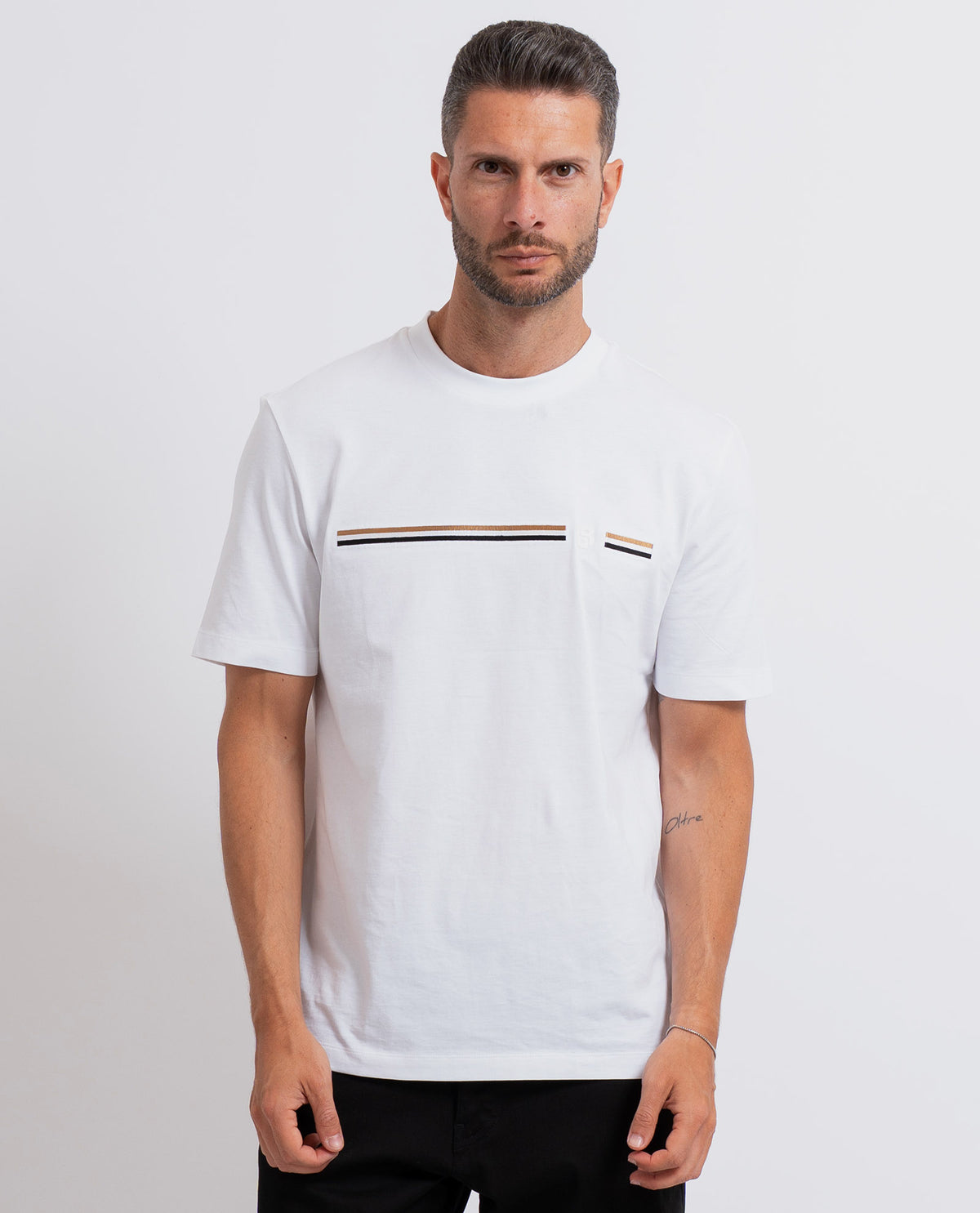 T-shirt girocollo Boss uomo in cotone 