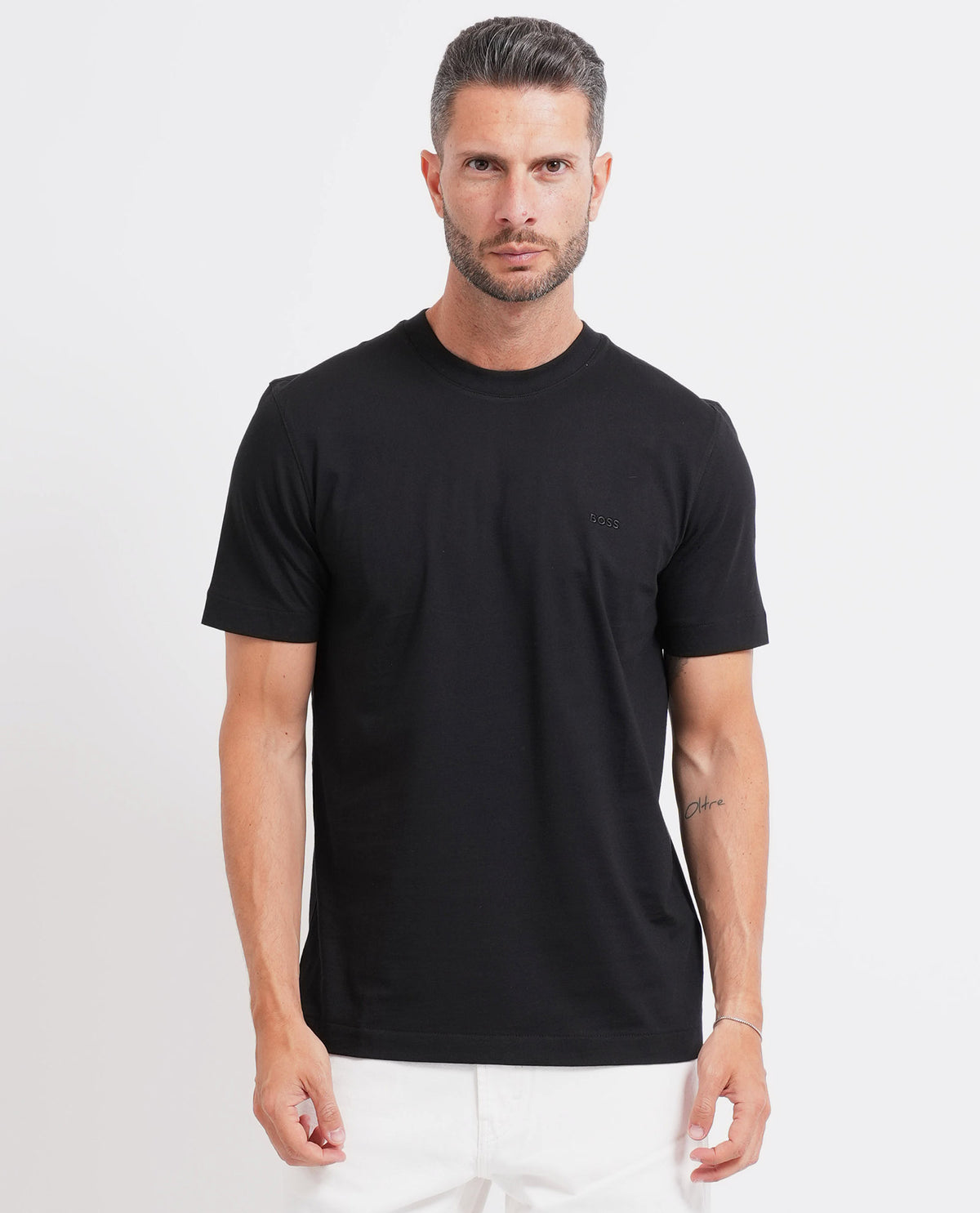 T-shirt in jersey di cotone Boss uomo 