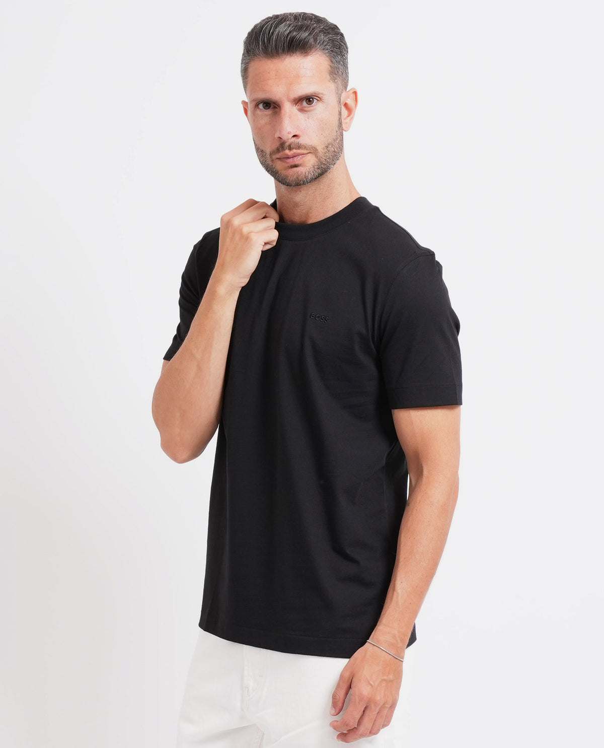 T-shirt in jersey di cotone Boss uomo 