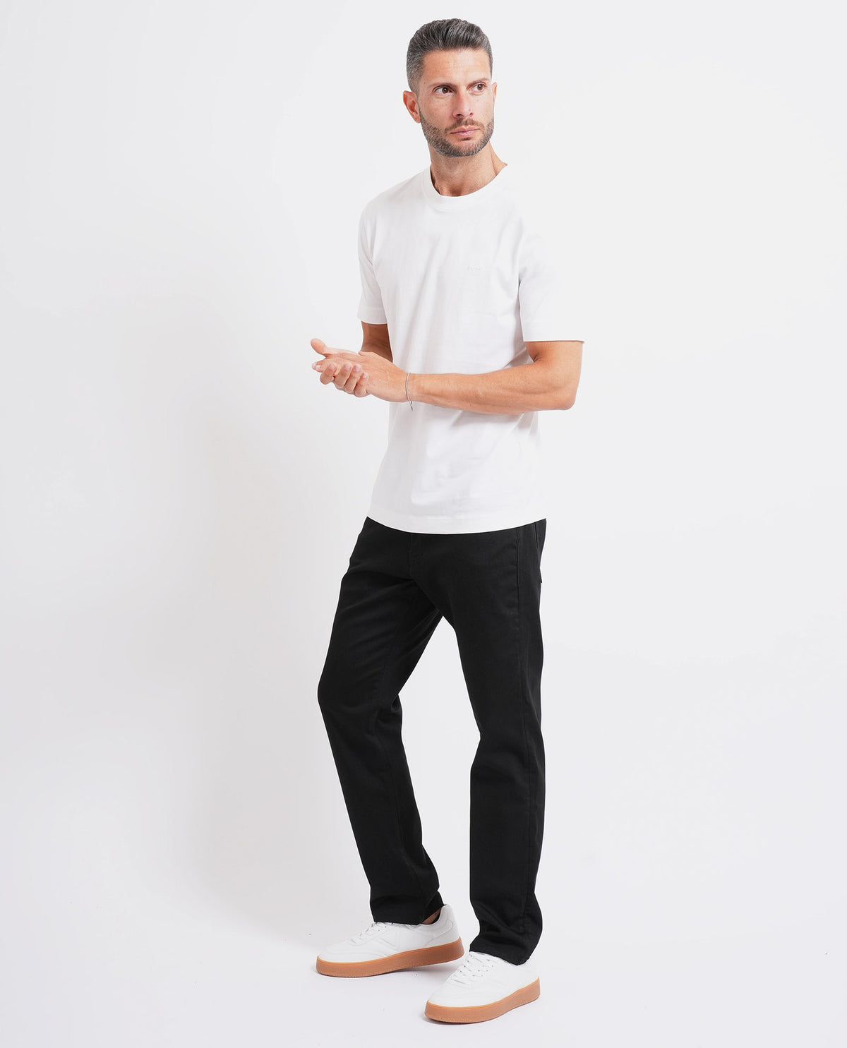 T-shirt in jersey di cotone Boss uomo 