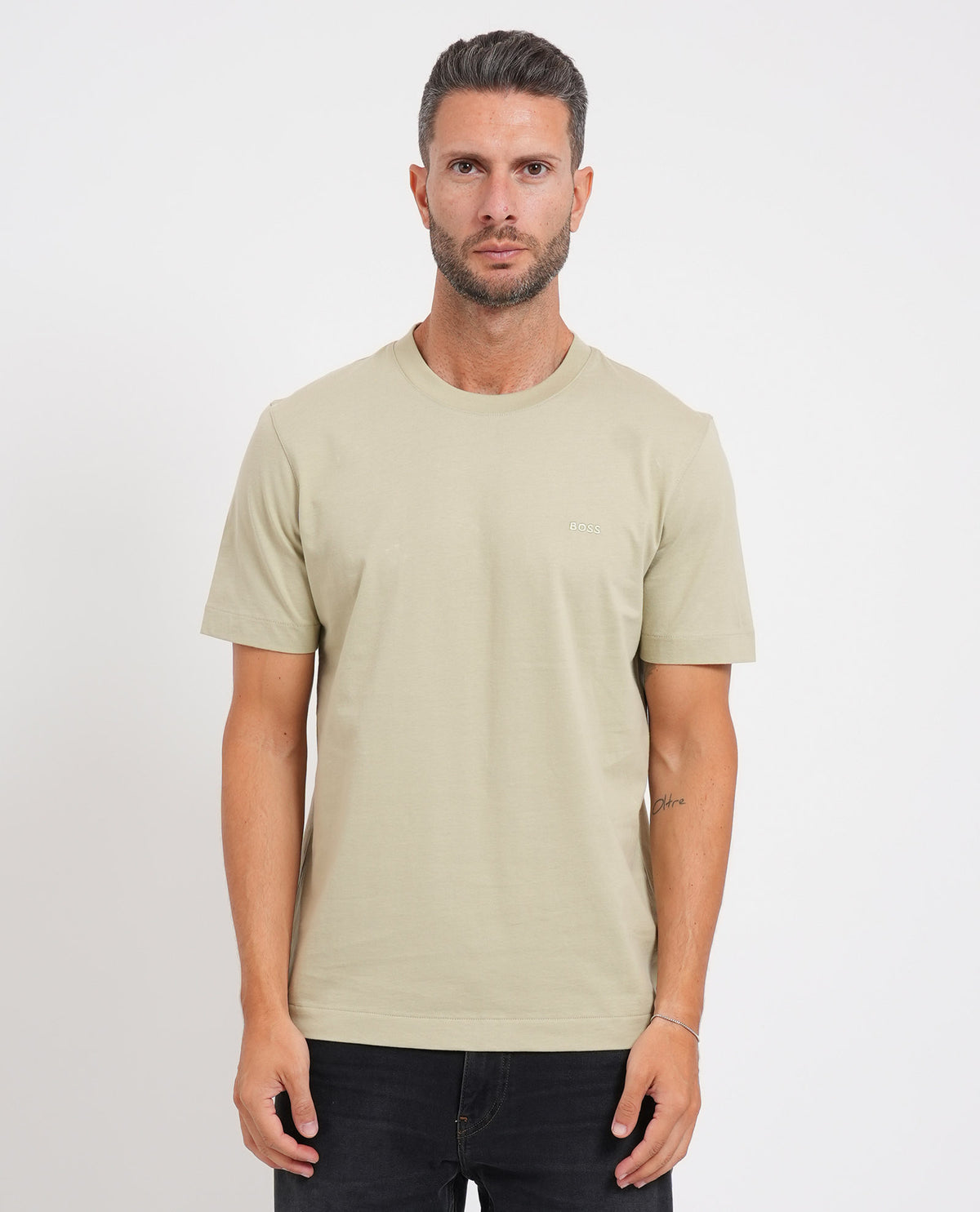 T-shirt in jersey di cotone Boss uomo 