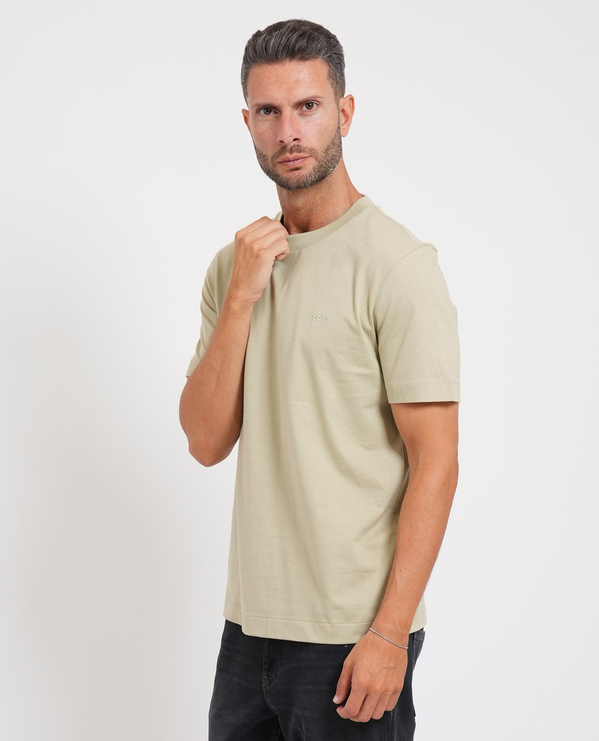 T-shirt in jersey di cotone Boss uomo 