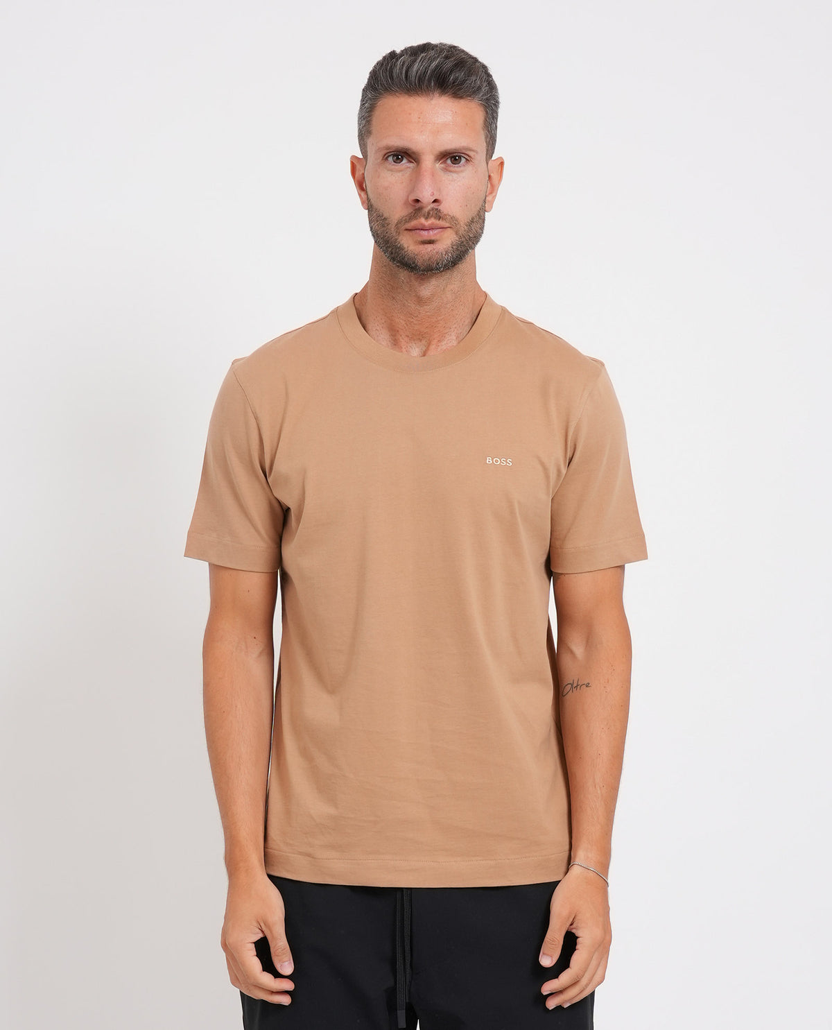 T-shirt in jersey di cotone Boss uomo 