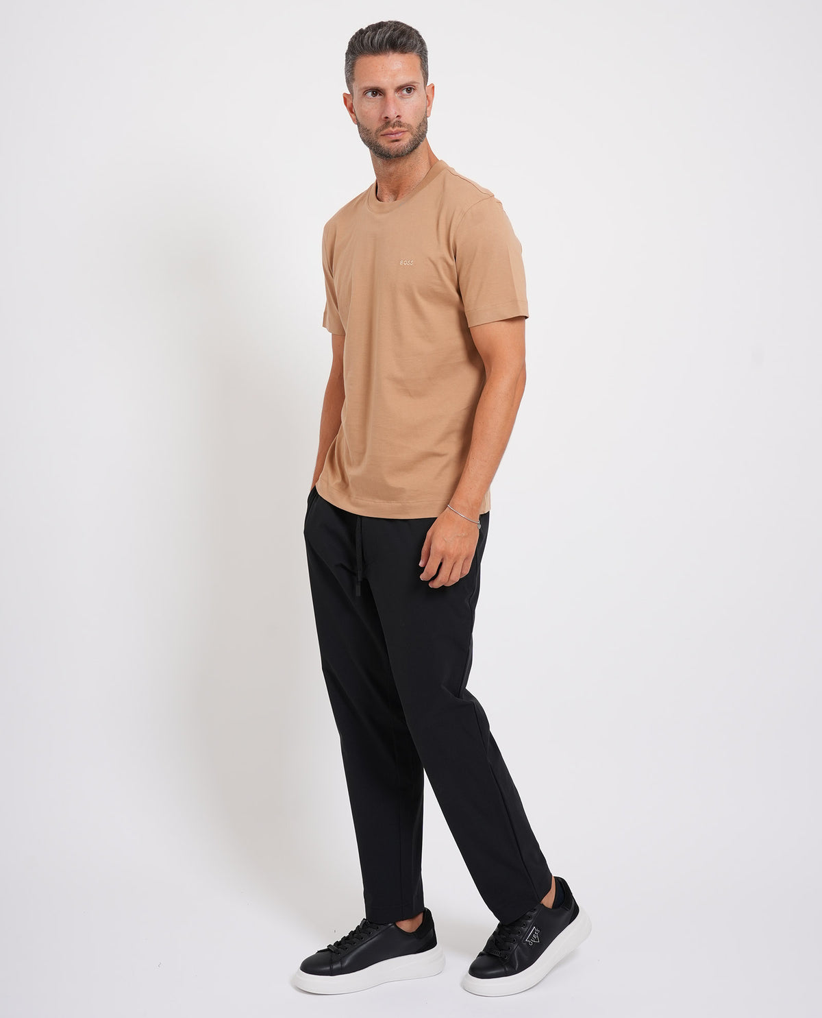 T-shirt in jersey di cotone Boss uomo 