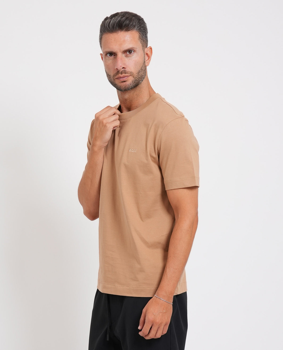 T-shirt in jersey di cotone Boss uomo 