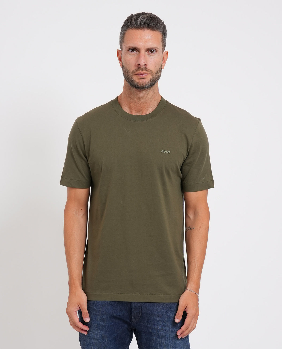T-shirt in jersey di cotone Boss uomo 